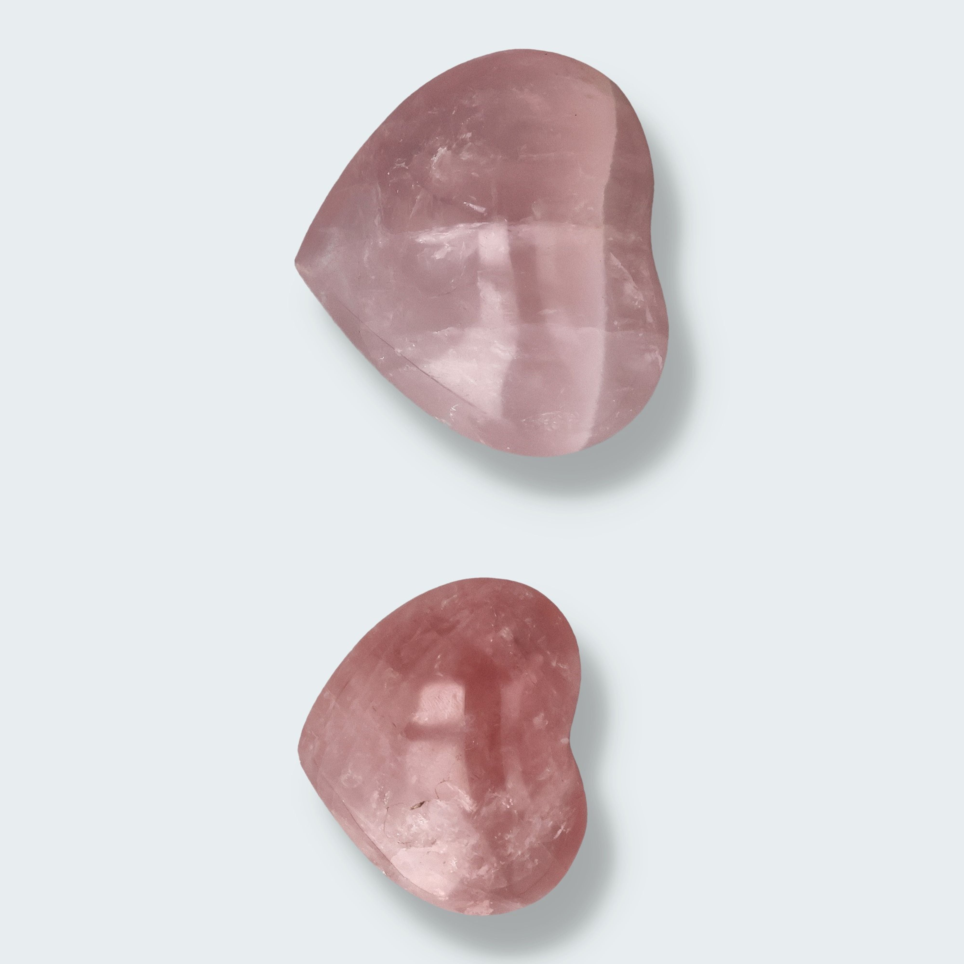 Rosenquarz Handschmeichler in Herzform – Ansicht 3