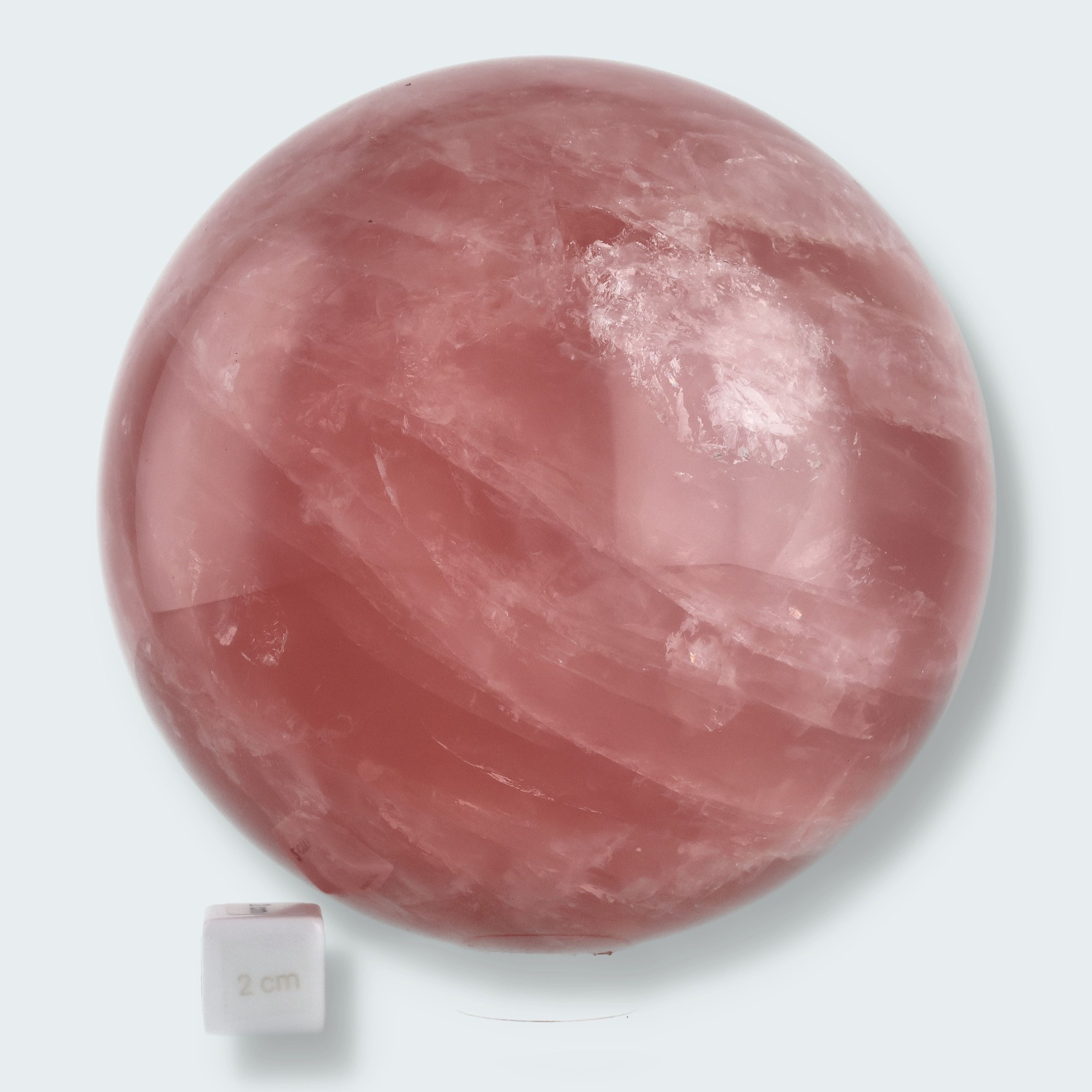 Rosenquarz Kugel (14,4 cm - 4,86kg) – Ansicht 4