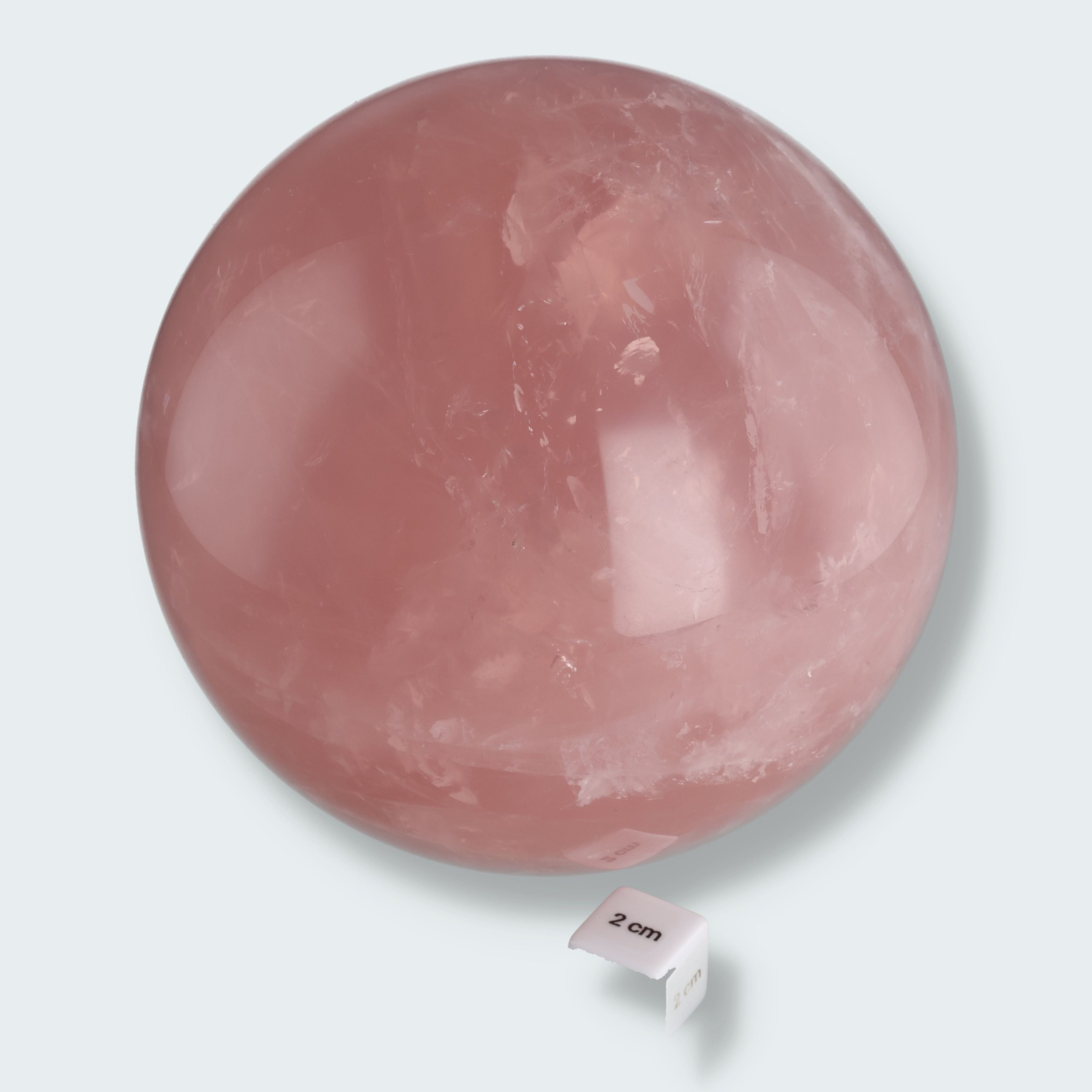 Rosenquarz Kugel (14,5 cm - 4,9kg) – Ansicht 3