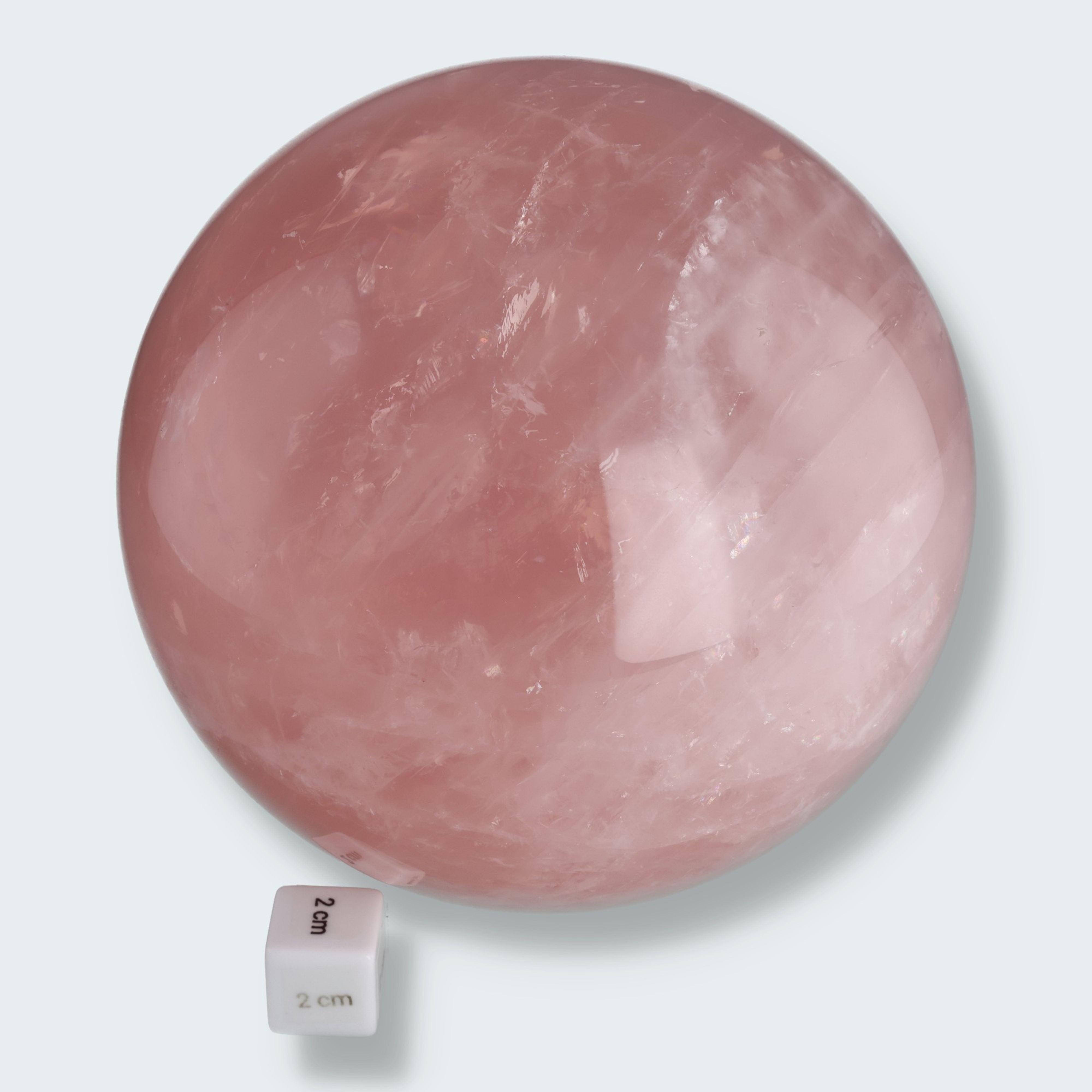 Rosenquarz Kugel (14,5 cm - 4,9kg) – Ansicht 4