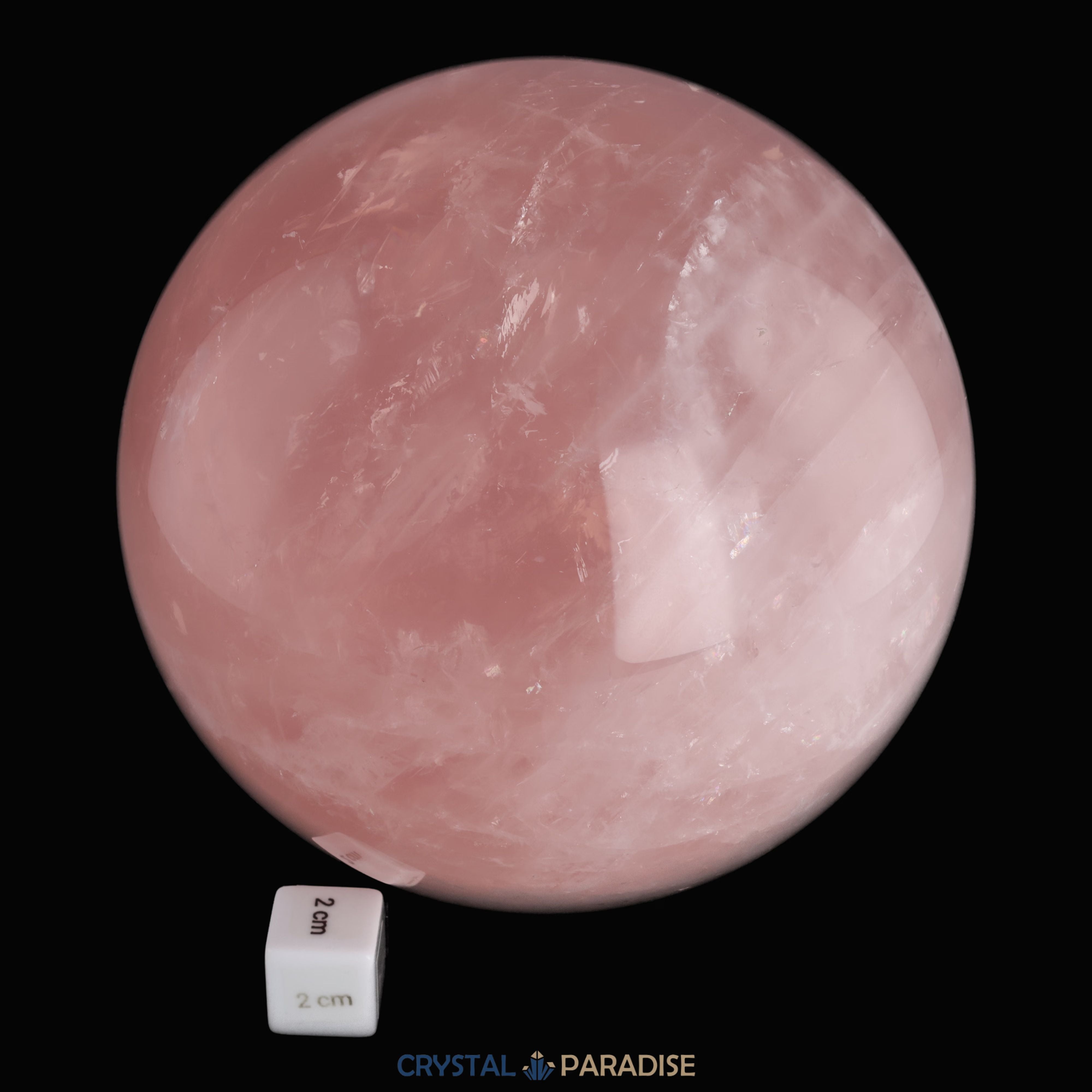 Rosenquarz Kugel (14,5 cm - 4,9kg) – Ansicht 7