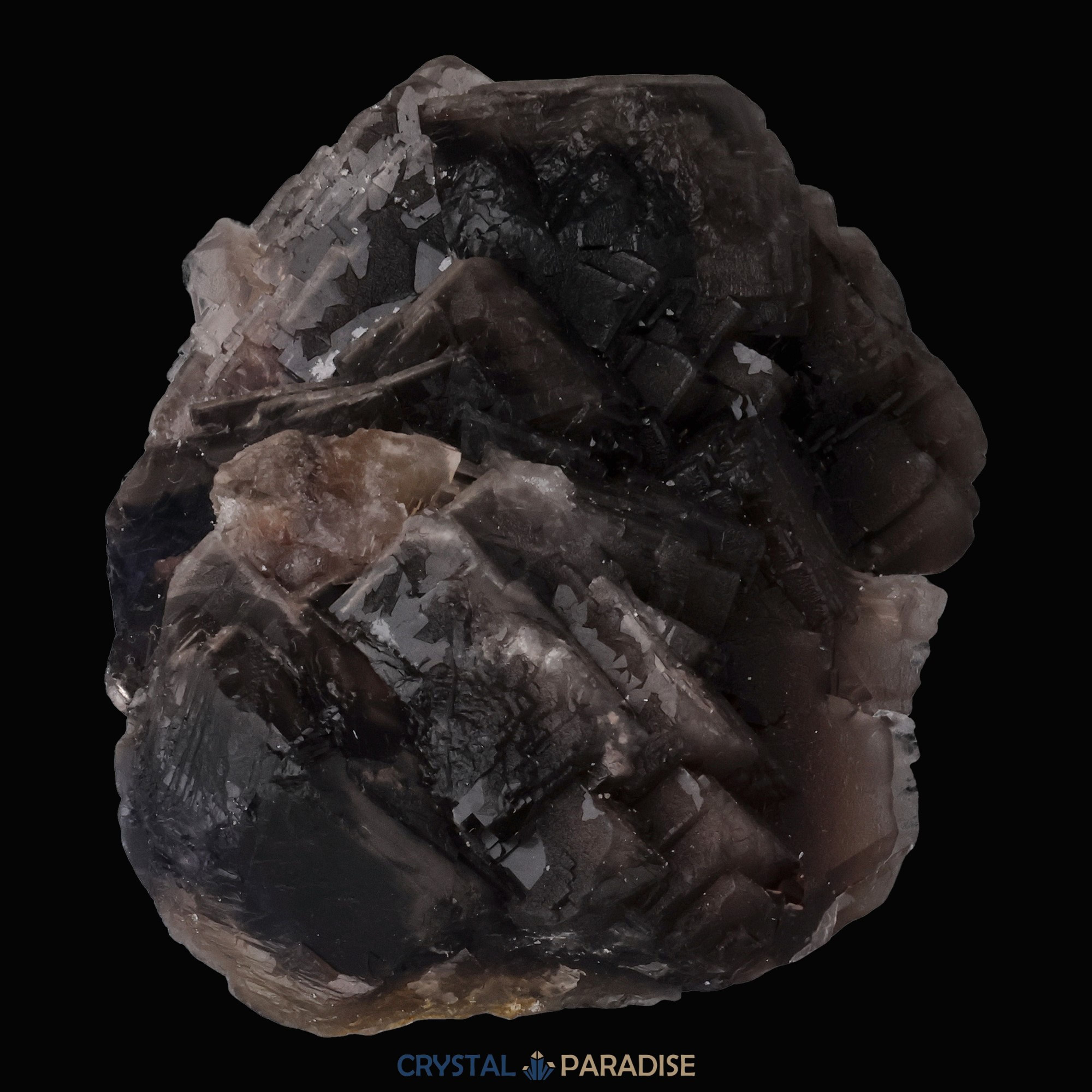 Schwarzer Rosen-Fluorit aus Baluchistan Pakistan (280g) – Ansicht 13