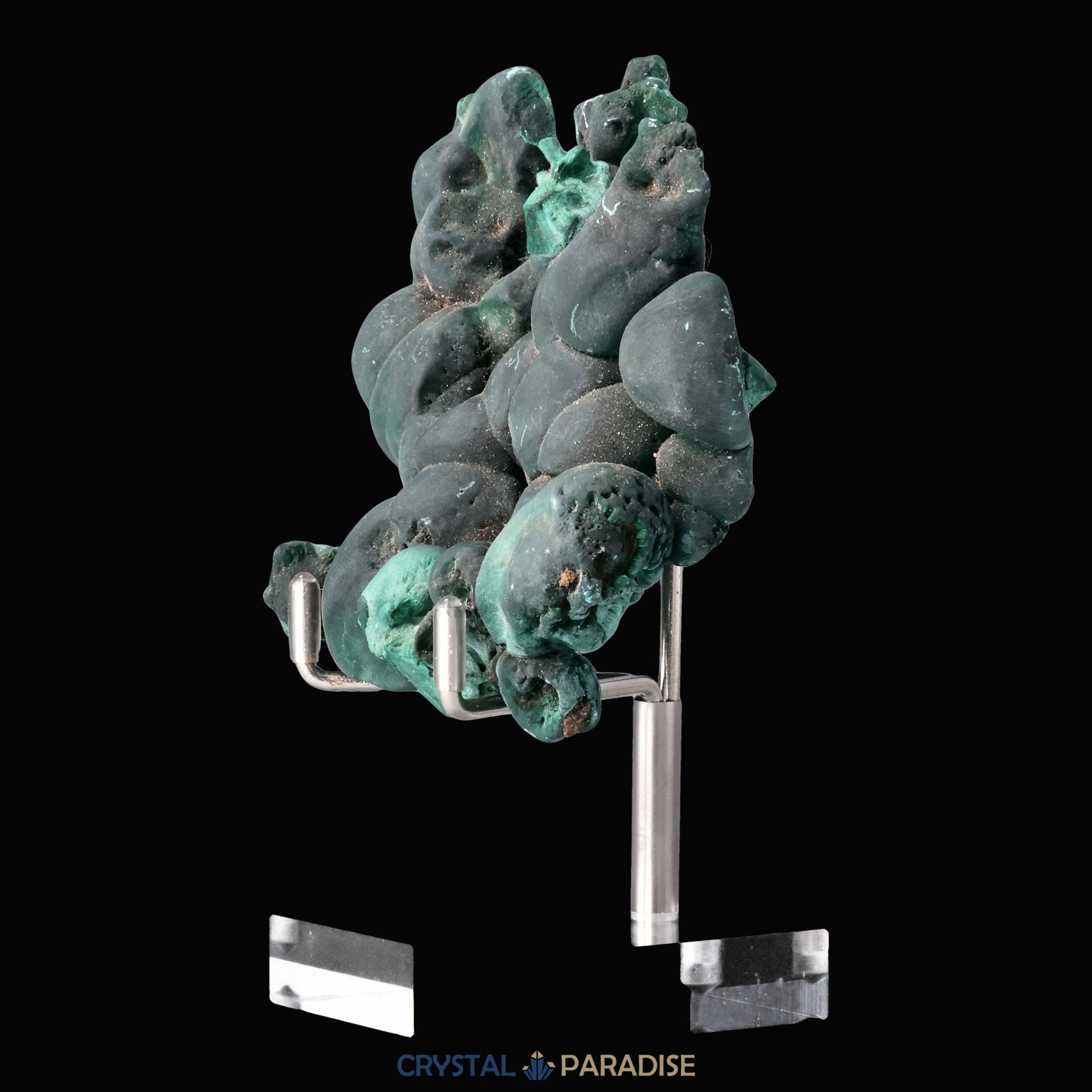 Velvet Malachit Stufe aus der Tantara Mine, Kongo (241g) – Ansicht 6