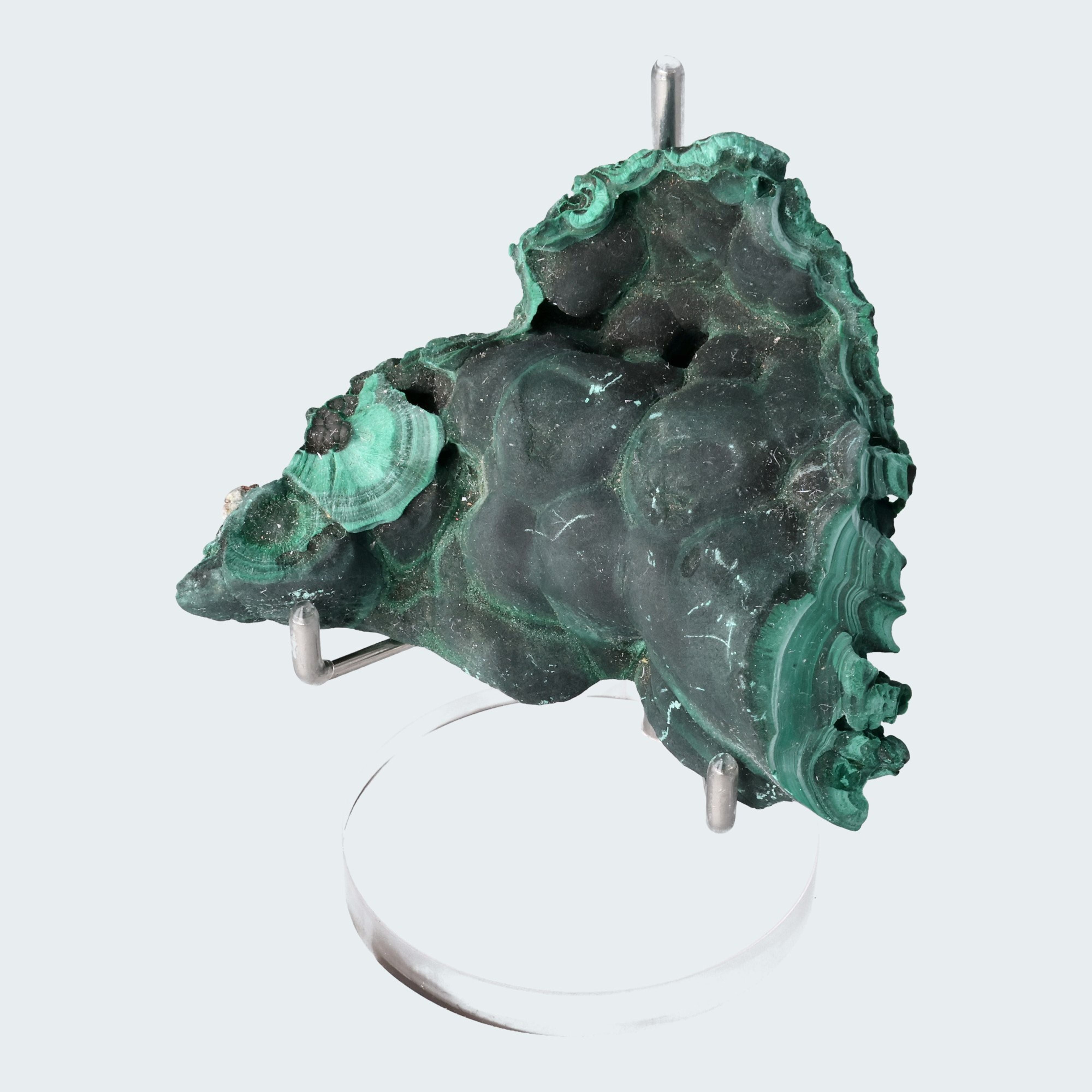 Velvet Malachit Stufe aus der Tantara Mine, Kongo (317g) – Ansicht 2