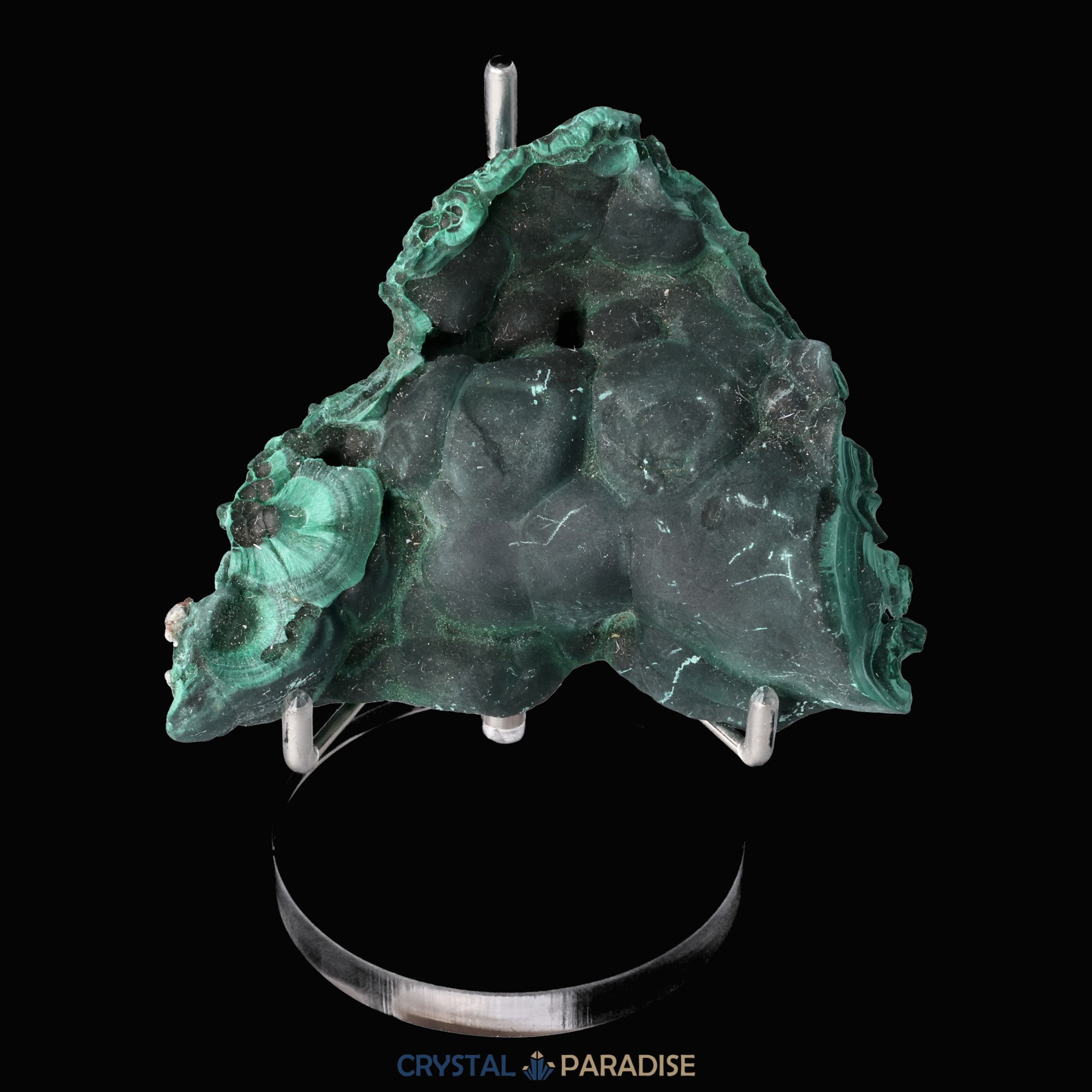 Velvet Malachit Stufe aus der Tantara Mine, Kongo (317g) – Ansicht 4
