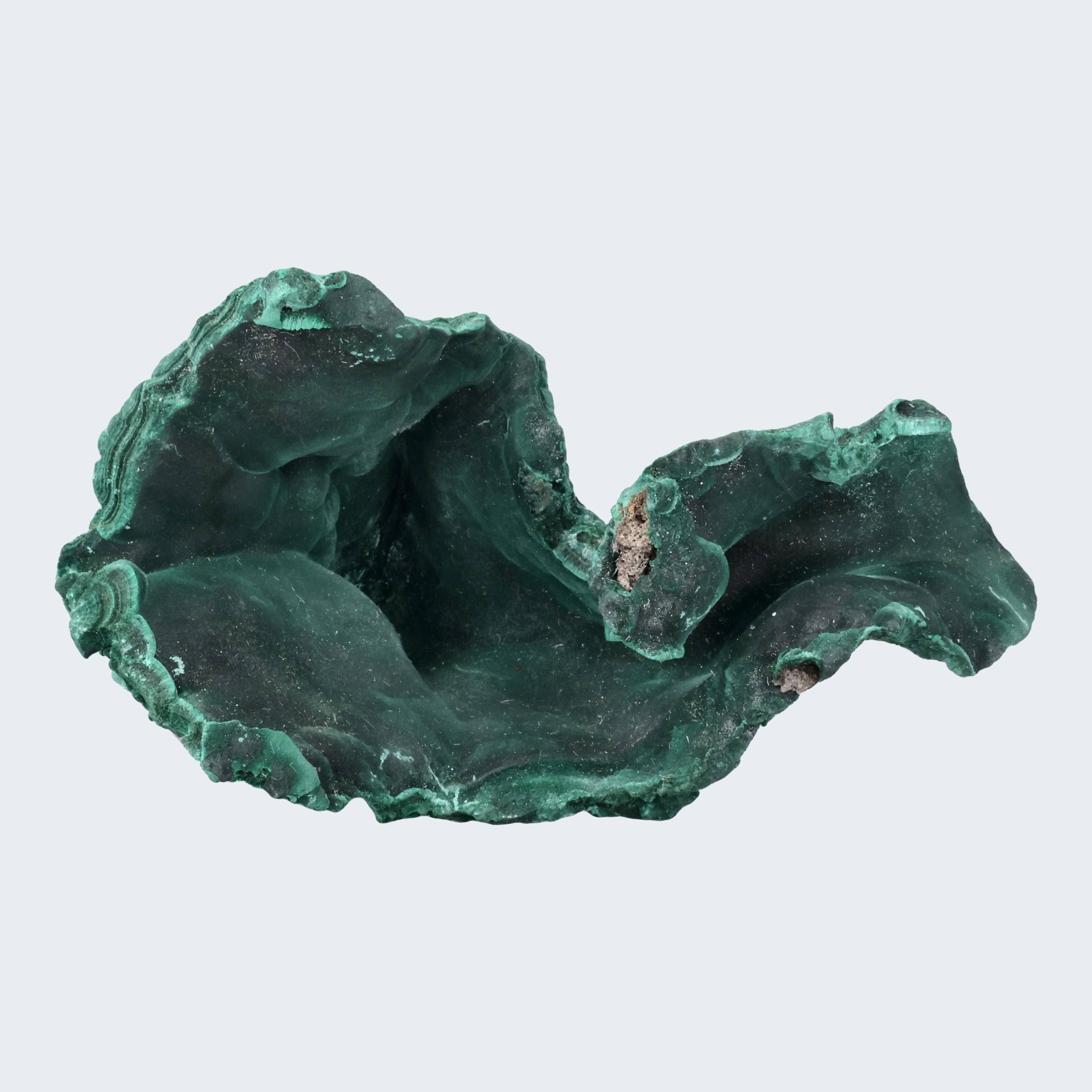 Velvet Malachit Stufe aus der Tantara Mine, Kongo (452g) – Ansicht 10