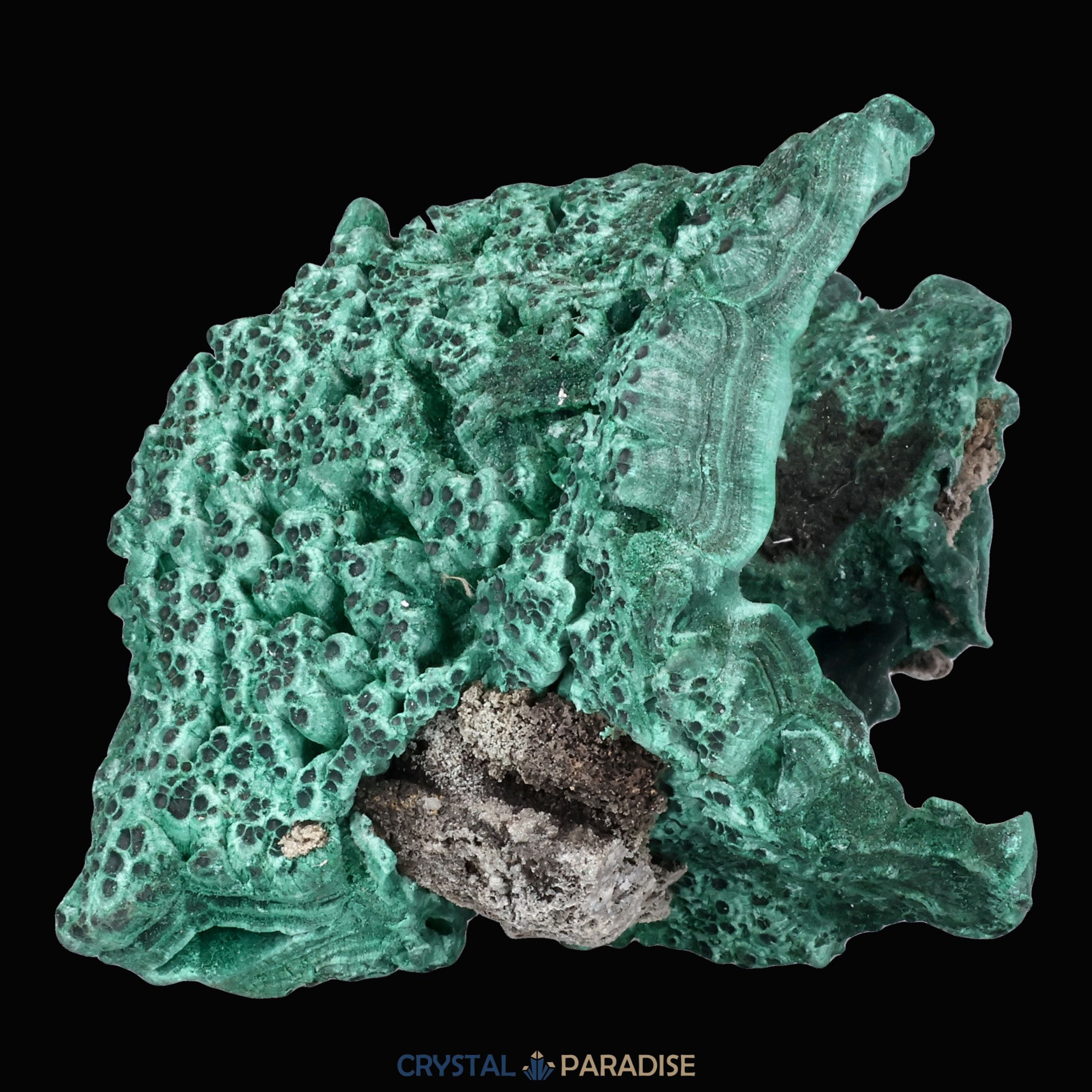 Velvet Malachit Stufe aus der Tantara Mine, Kongo (452g) – Ansicht 22