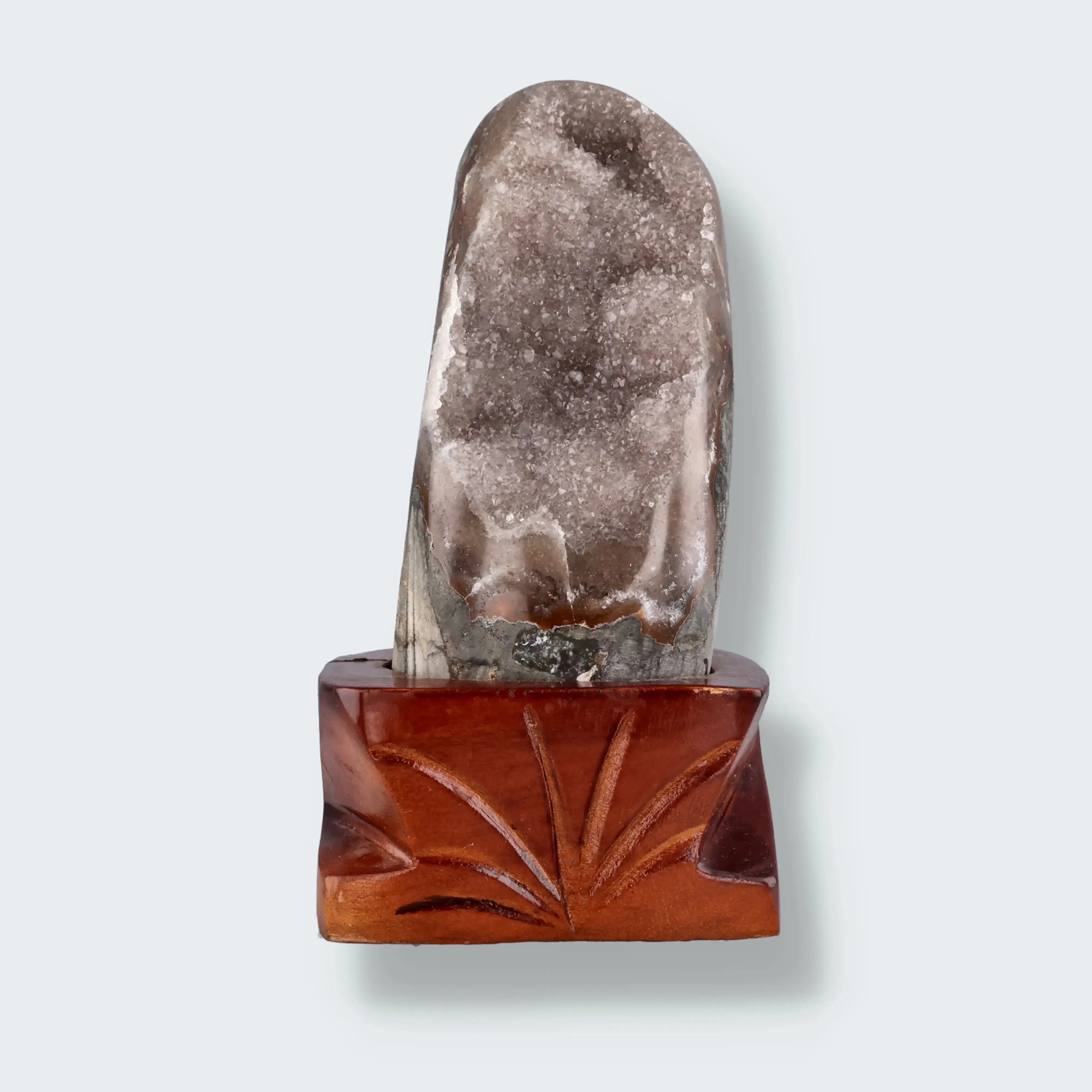 Amethyst Druse auf Holzständer (1140g)