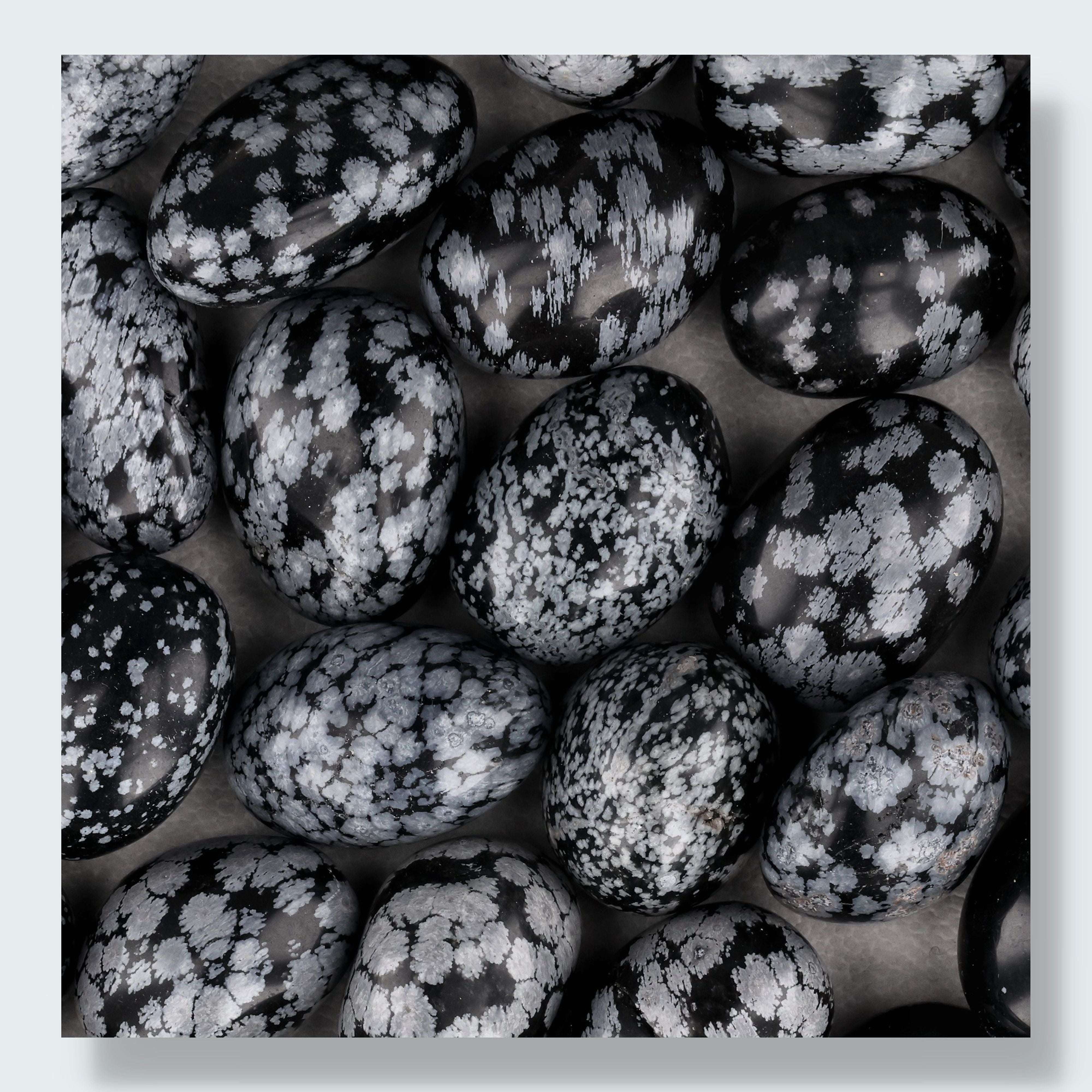 Schneeflocken Obsidian Trommelsteine