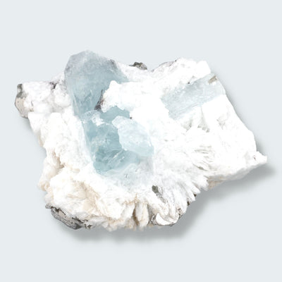 Aquamarin Kristall auf Feldspat aus Pakistan (20g)