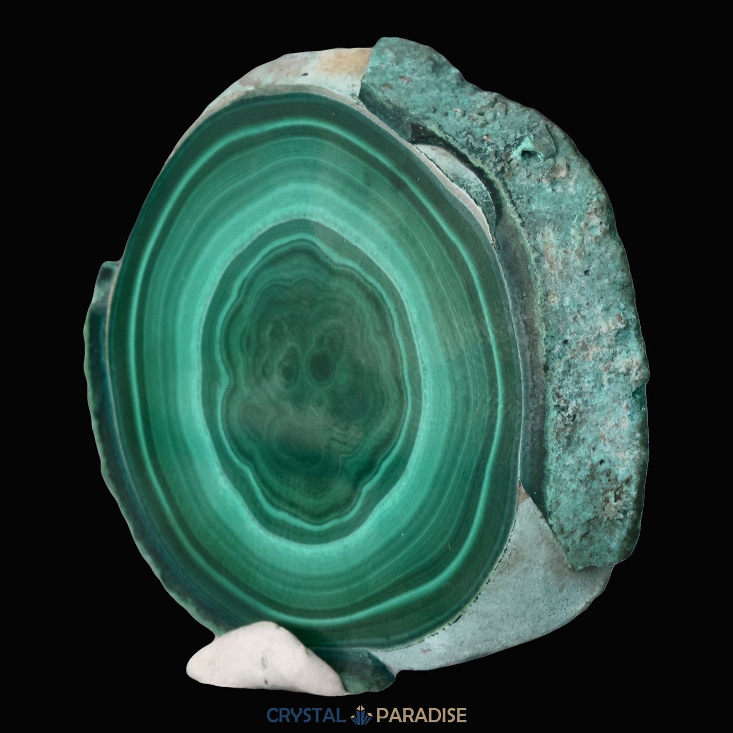 Malachit runde Scheibe aus dem Kongo - crystal paradise