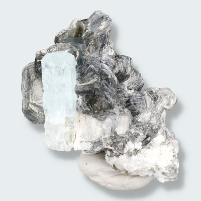 Aquamarin Stufe auf Feldspat aus Pakistan (44g)