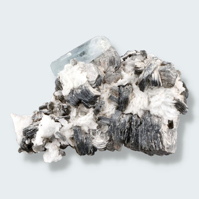 Aquamarin Stufe auf Feldspat aus Pakistan (65g)