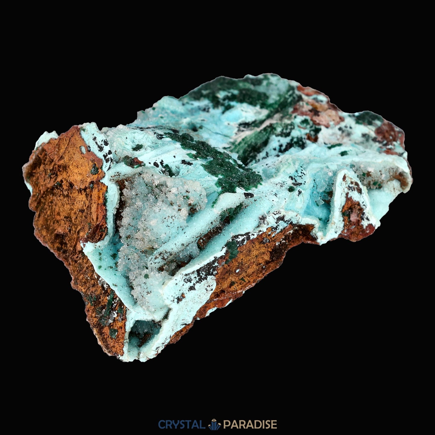 Chrysokoll Stufe aus Tenke-Fungurume, Kolwezi, Lualaba, DR Kongo (30g) - crystal paradise