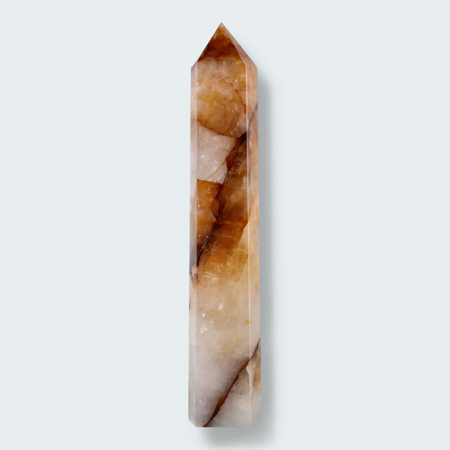 Golden Healer Obelisk (Quarz mit Eisenoxid Einschlüssen) aus Brasilien (24,5cm)