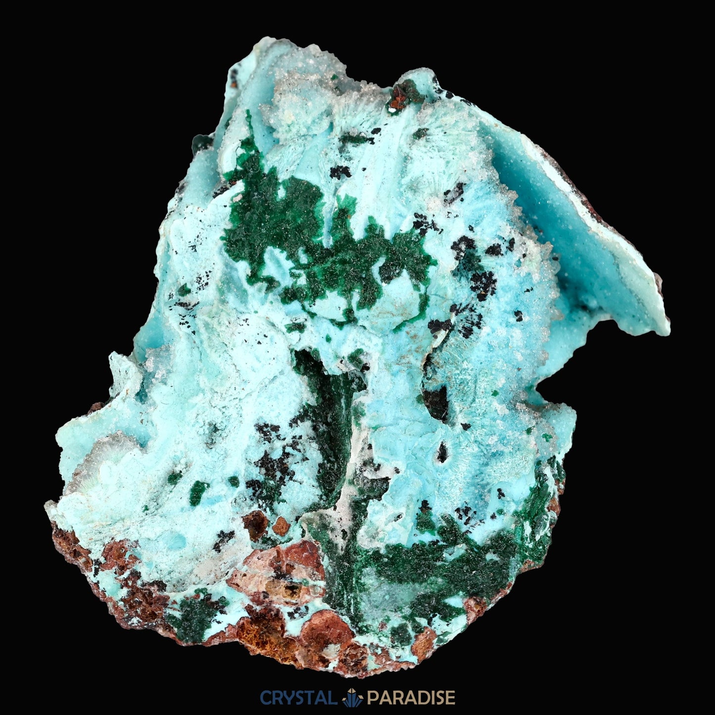 Chrysokoll Stufe aus Tenke-Fungurume, Kolwezi, Lualaba, DR Kongo (30g) - crystal paradise
