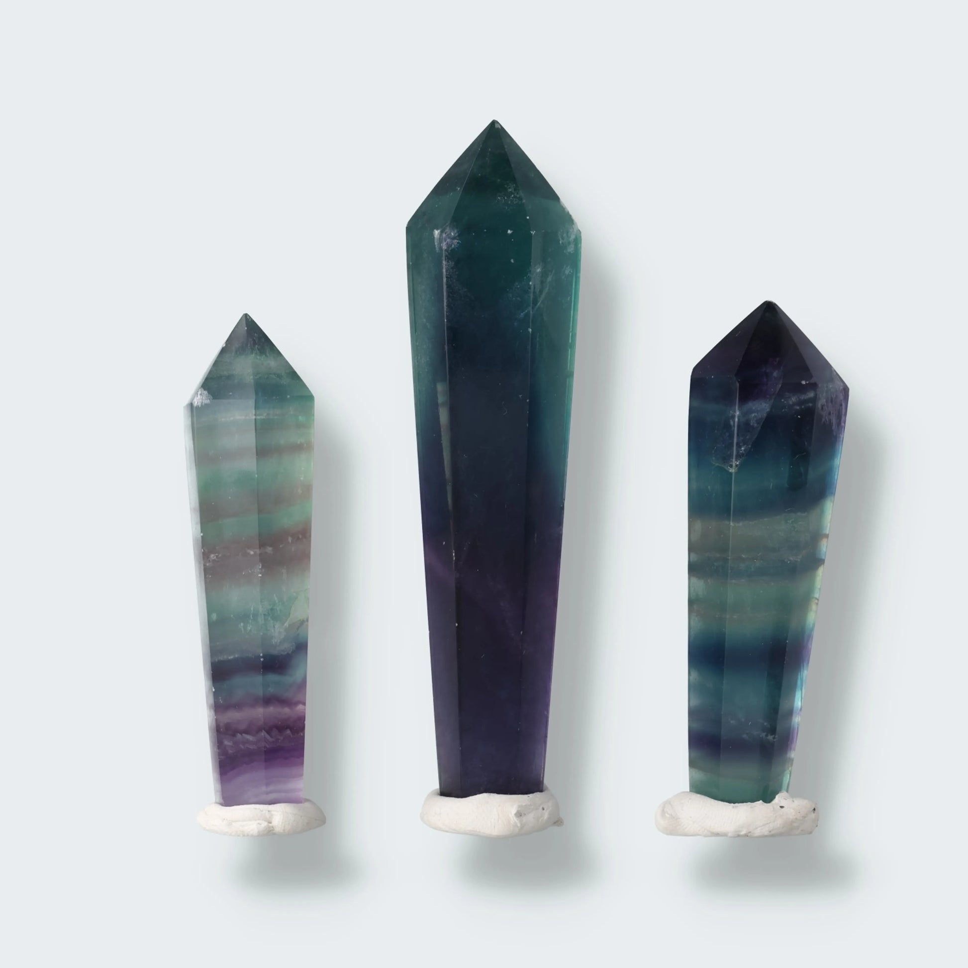 Regenbogen Fluorit Zepter