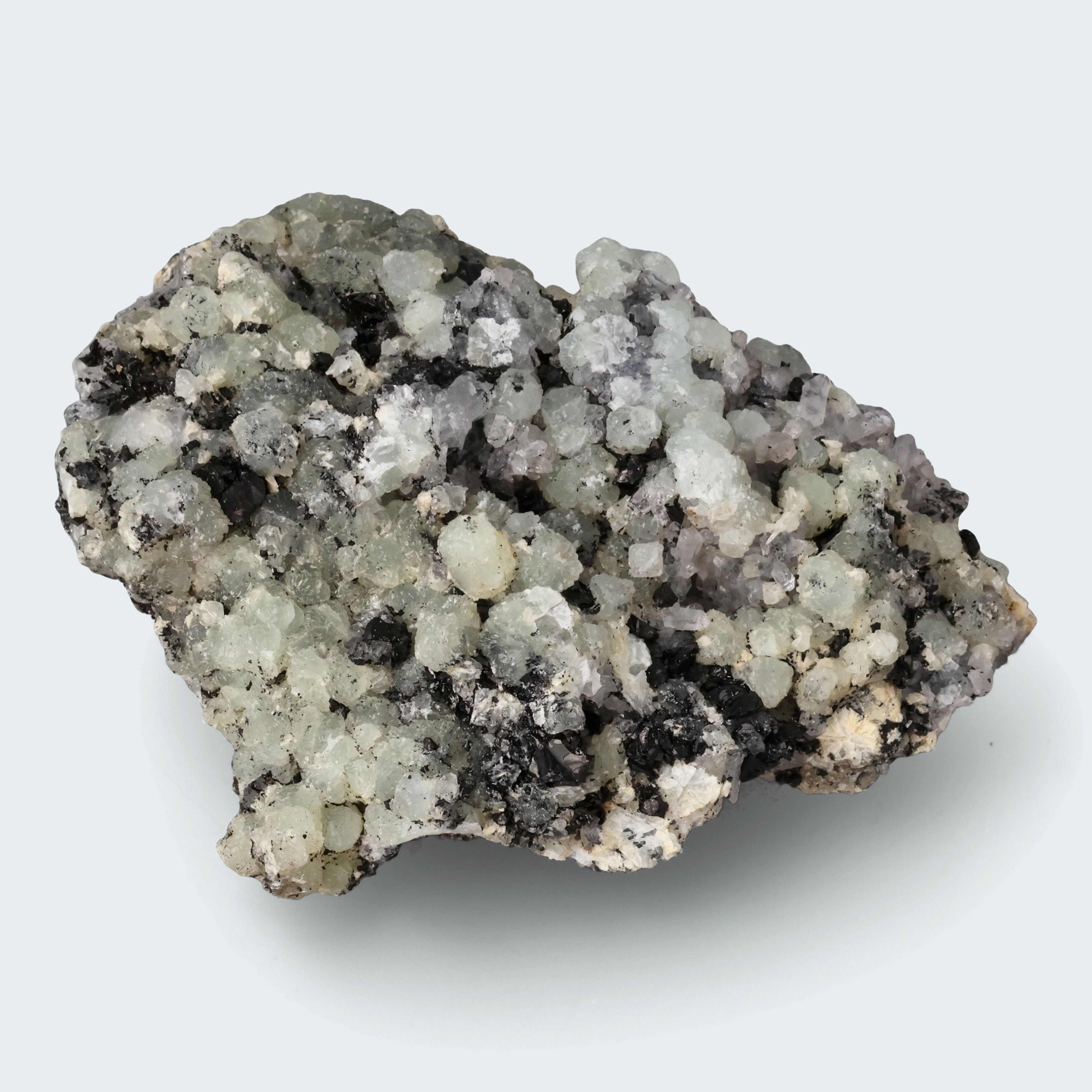 Prehnit und Quarz Handstufe aus Hubei, China (290g)