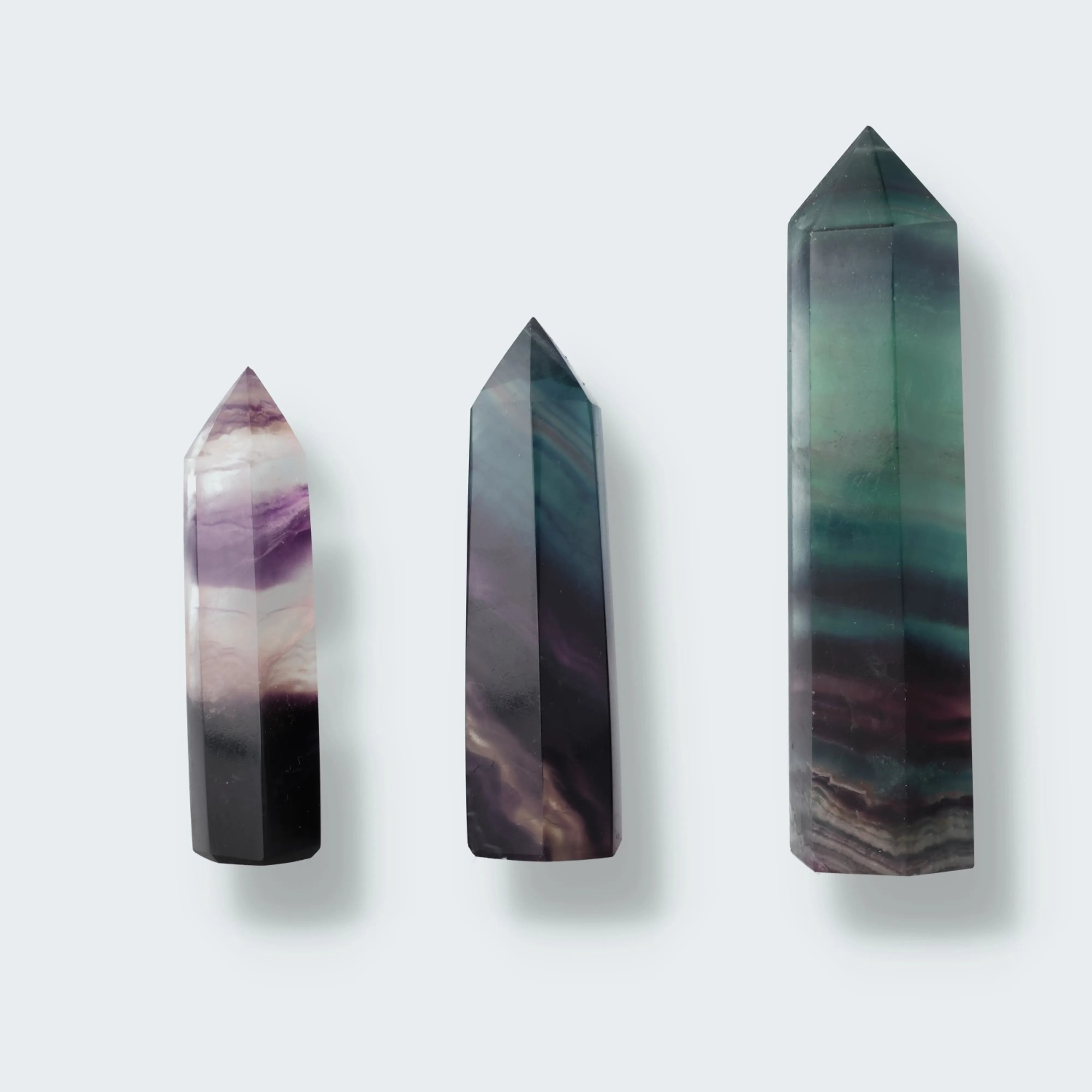 Regenbogen Fluorit Turm