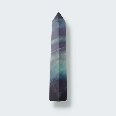 Regenbogen Fluorit Mini Obelisk (ca. 7 cm)