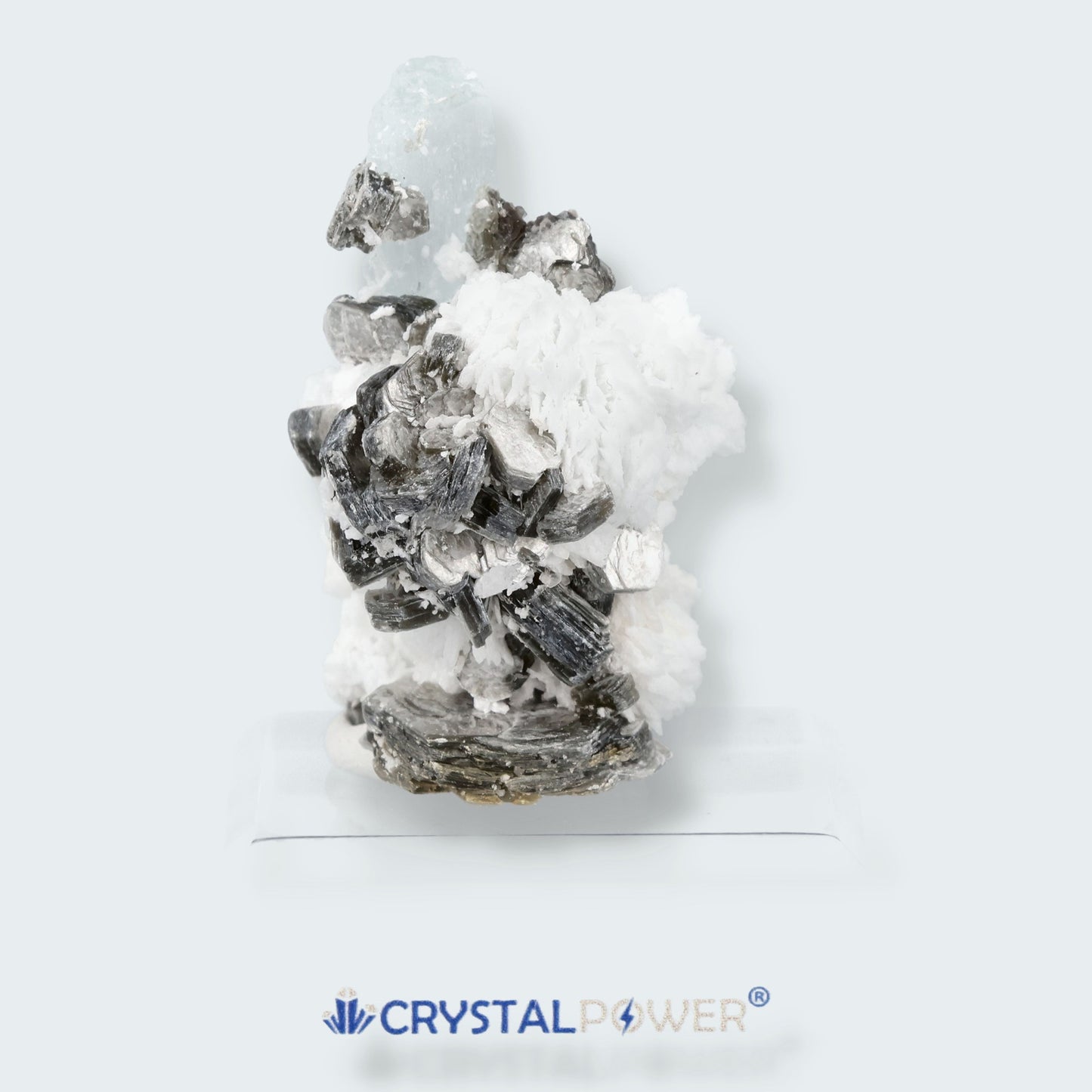 Aquamarin Kristall auf Feldspat aus Pakistan (28g)