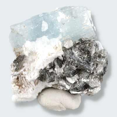 Aquamarin Kristall auf Feldspat aus Pakistan (21g)