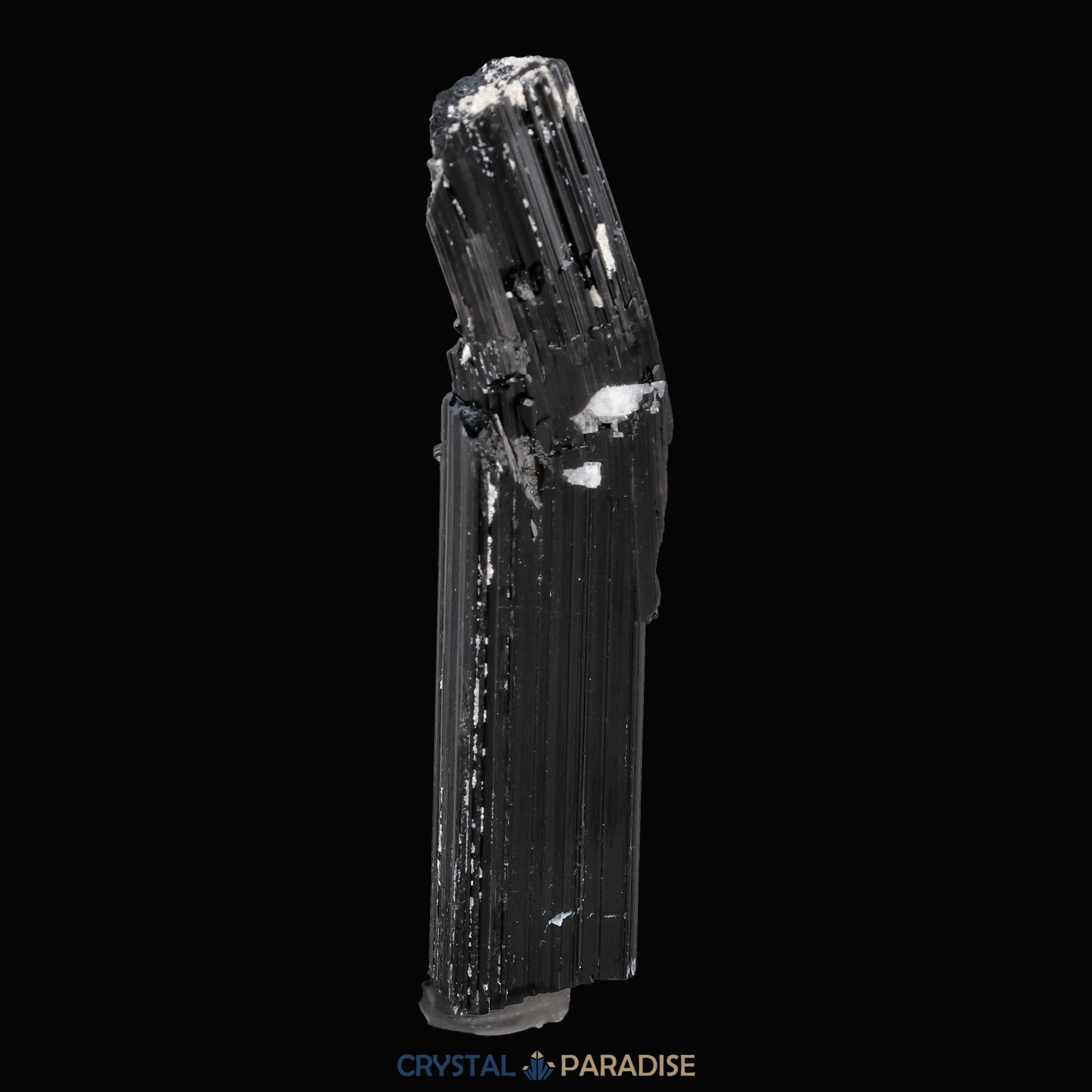 Schwarzer Schörl Turmalin an Himalaya Bergkristall (11,5g) - crystal paradise