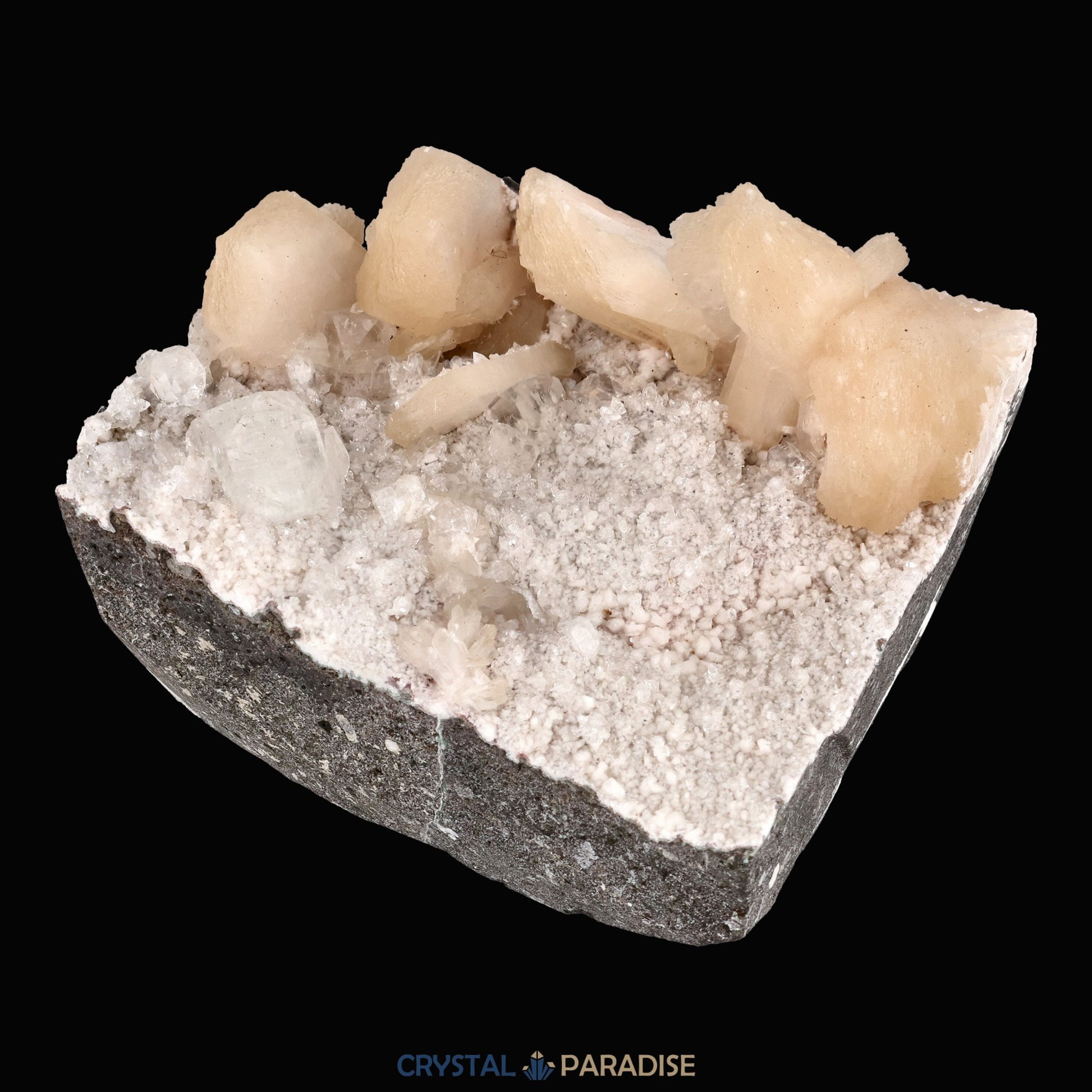 Apophyllit Stilbit Cluster aus Indien (517g) - crystal paradise
