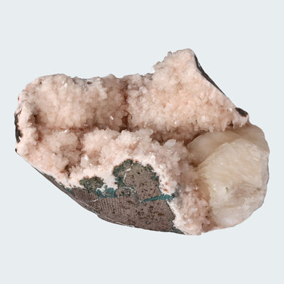 Heulandit Euzeolit Geode mit Stilbit aus Indien (213g) - crystal paradise