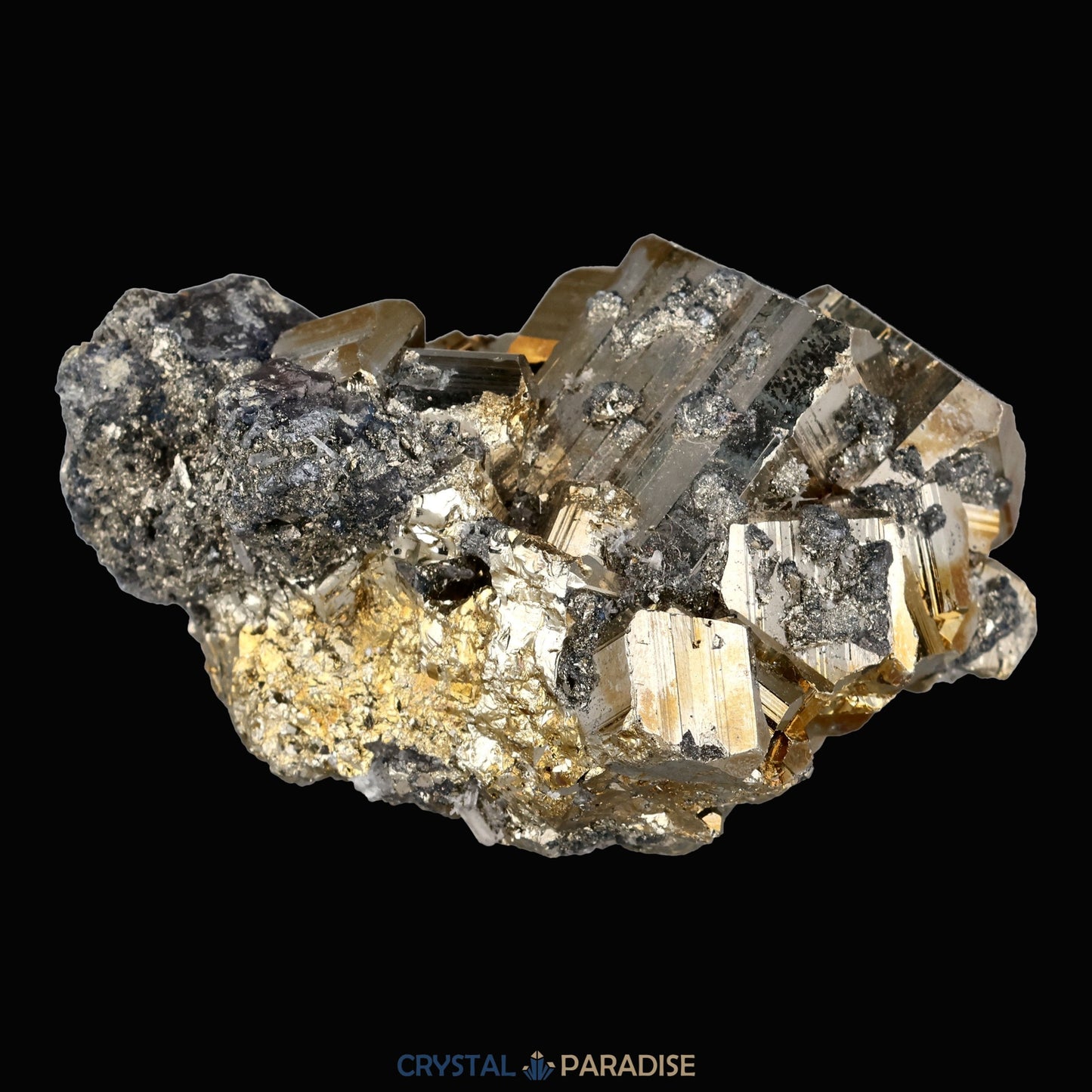 Regenbogen Pyrit aus Indonesien (159g) - crystal paradise