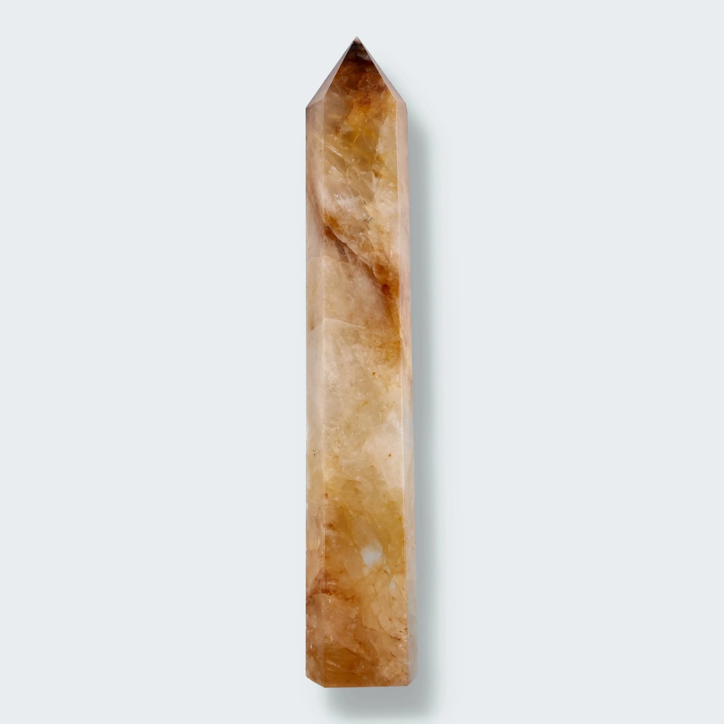 Golden Healer Obelisk (Quarz mit Eisenoxid Einschlüssen) aus Brasilien (30cm)