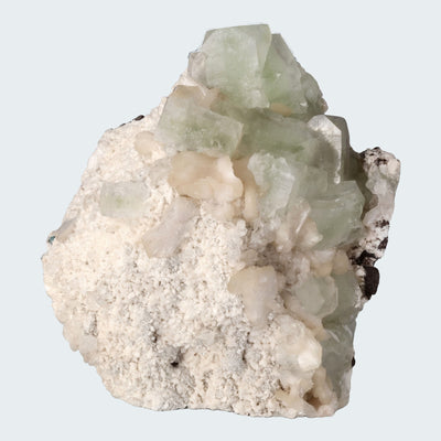 Grüner Apophyllit mit Stilbit Cluster aus Indien (2618g)