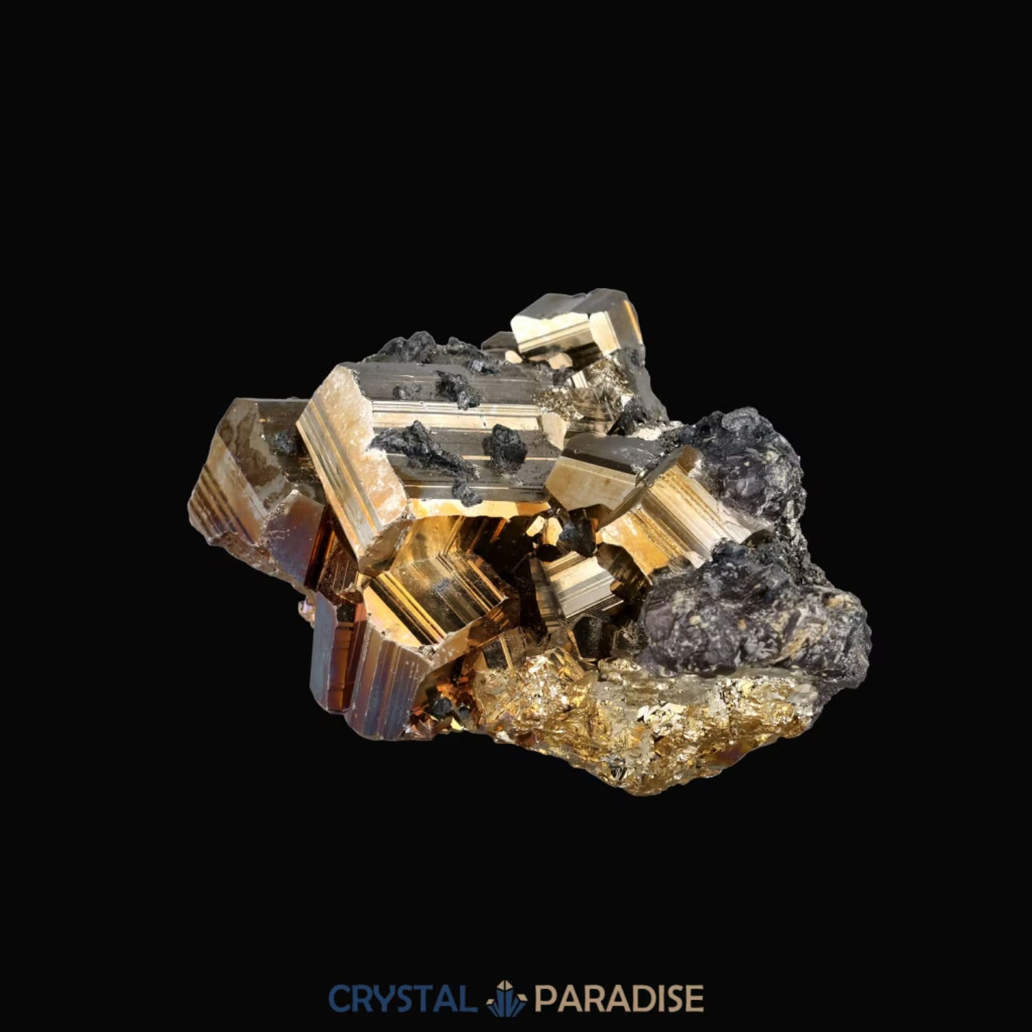 Regenbogen Pyrit aus Indonesien (159g) - crystal paradise
