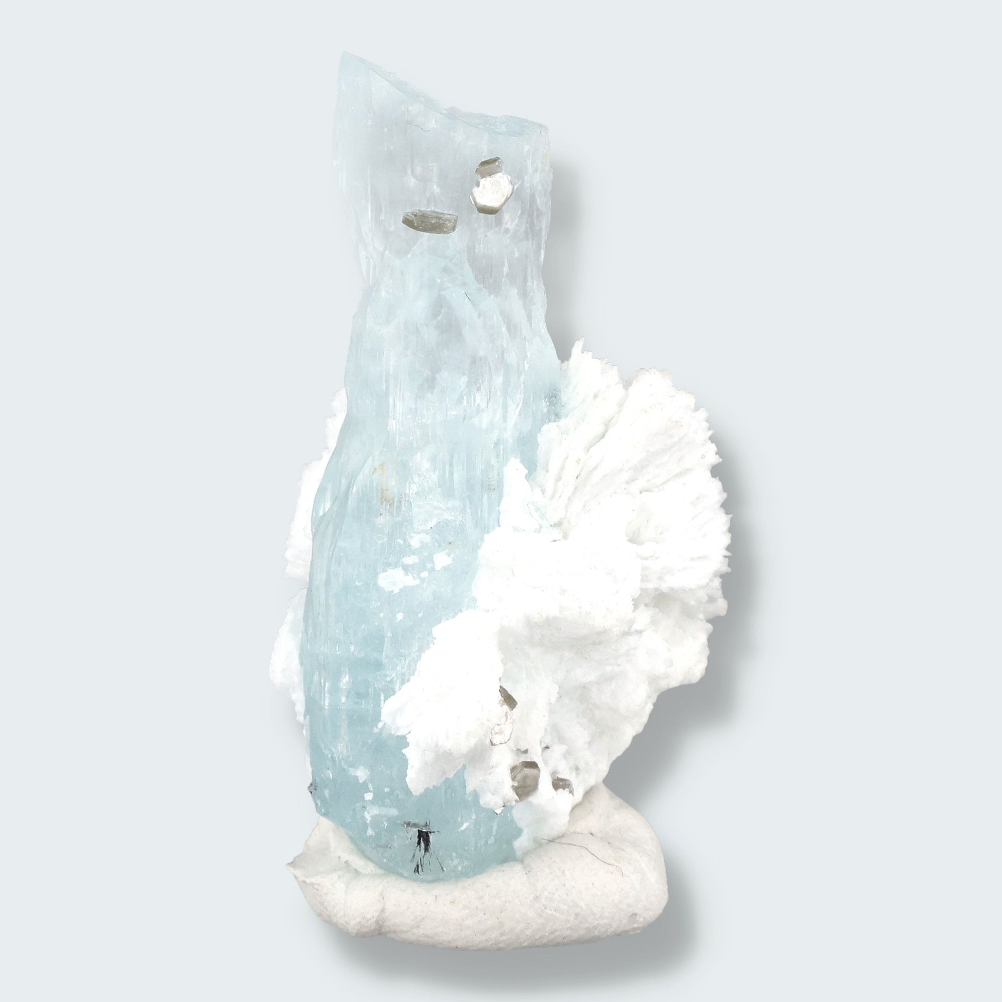 Aquamarin Kristall auf Feldspat aus Pakistan (15g)