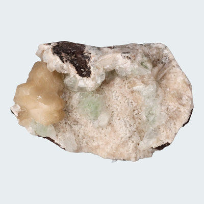 Grüner Apophyllit mit Stilbit Cluster aus Indien (696g)