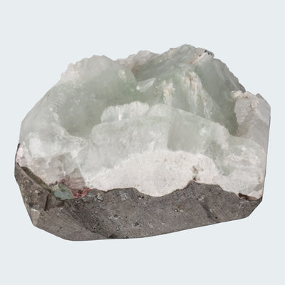 Grüner Apophyllit mit Stilbit Cluster aus Indien (433g)