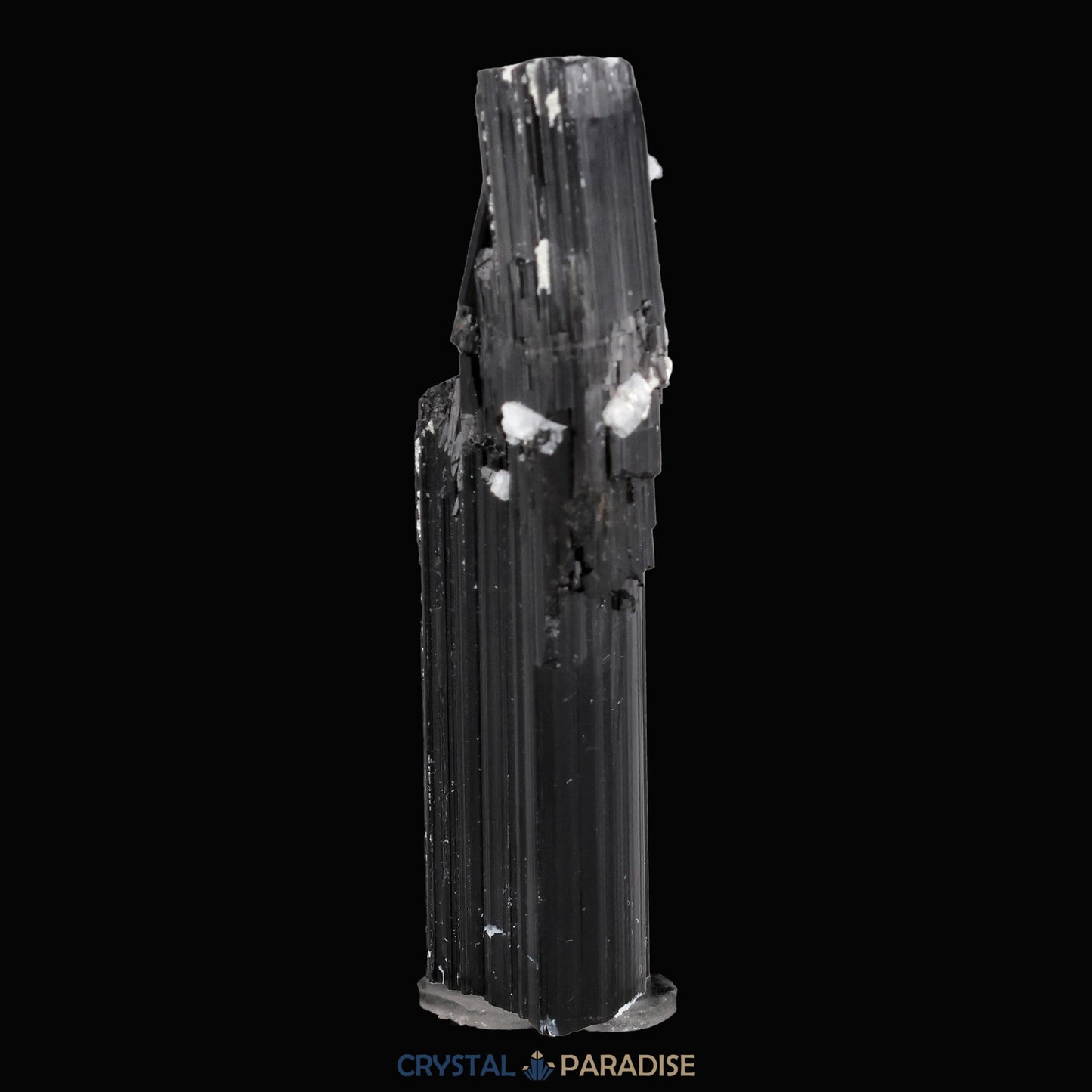 Schwarzer Schörl Turmalin an Himalaya Bergkristall (11,5g) - crystal paradise