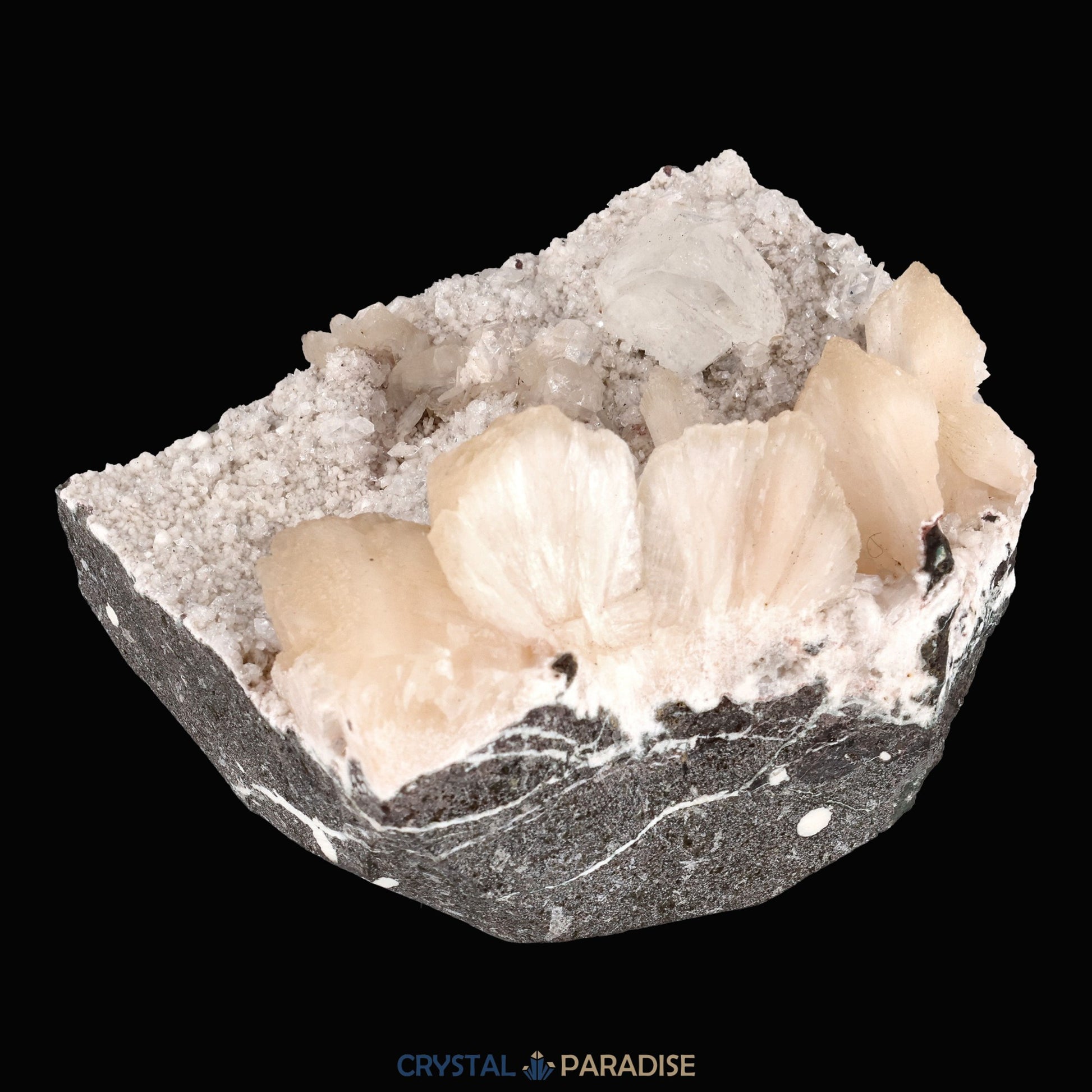 Apophyllit Stilbit Cluster aus Indien (517g) - crystal paradise