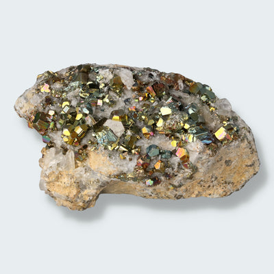 Regenbogen Pyrit aus Indonesien (384g)