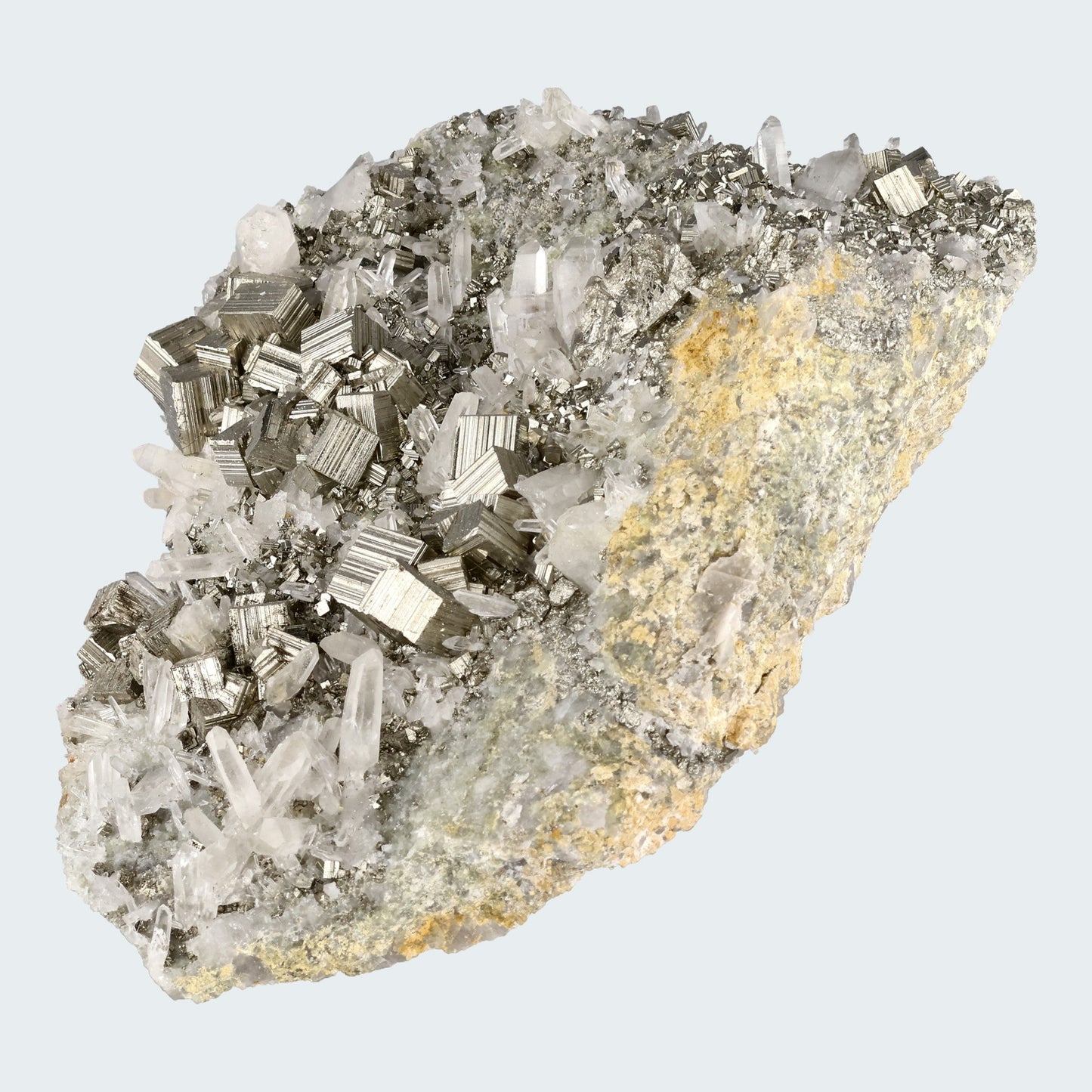 Pyrit an Bergkristall aus Indonesien (2066g) - crystal paradise