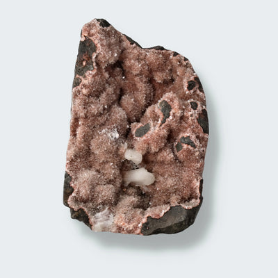 Heulandit Euzeolit Geode mit Stilbit aus Indien (495g)