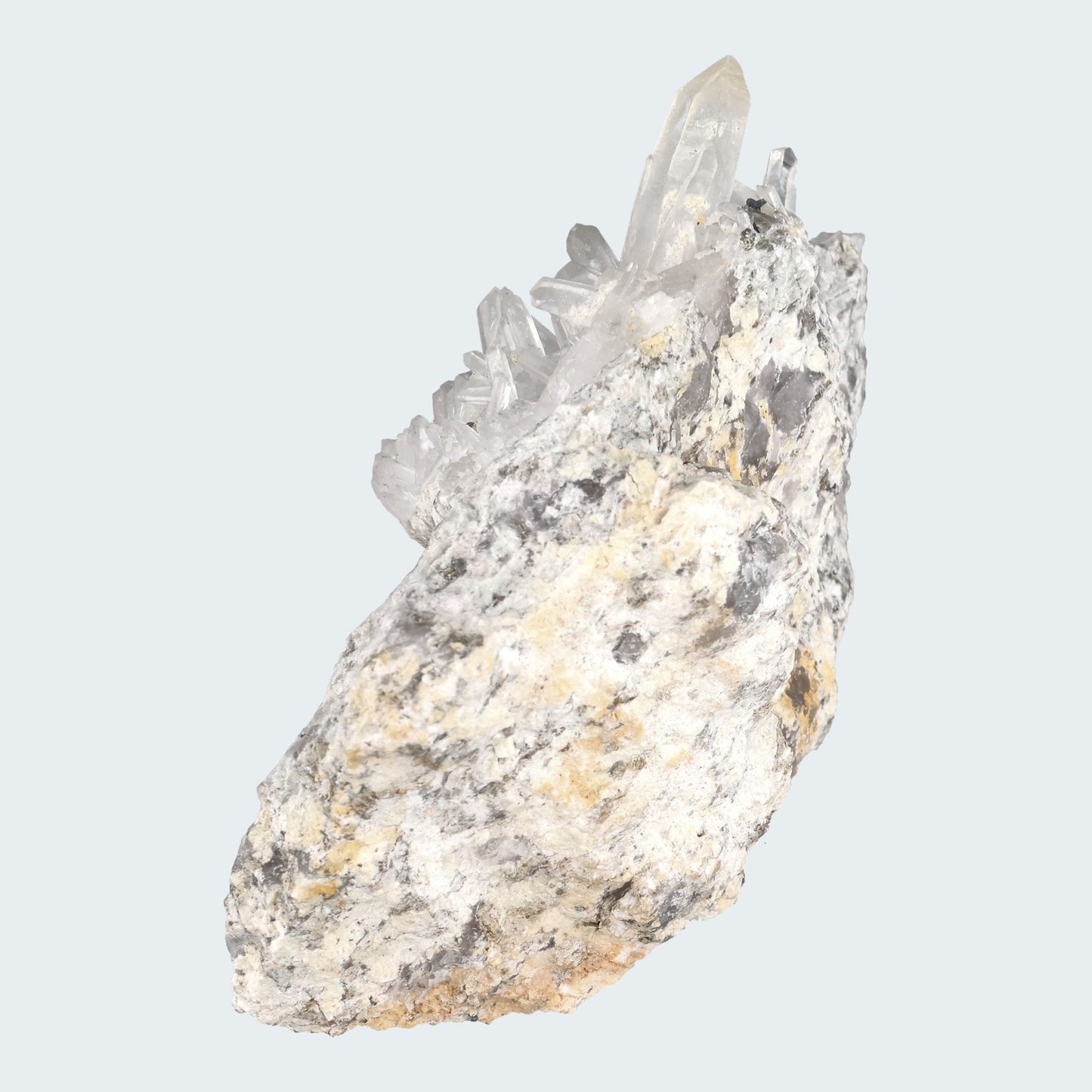 Pyrit an Bergkristall aus Indonesien (248g) - crystal paradise