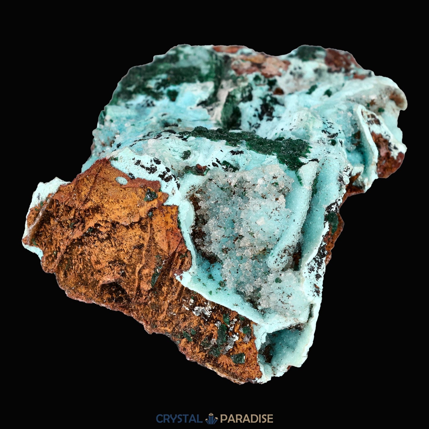 Chrysokoll Stufe aus Tenke-Fungurume, Kolwezi, Lualaba, DR Kongo (30g) - crystal paradise