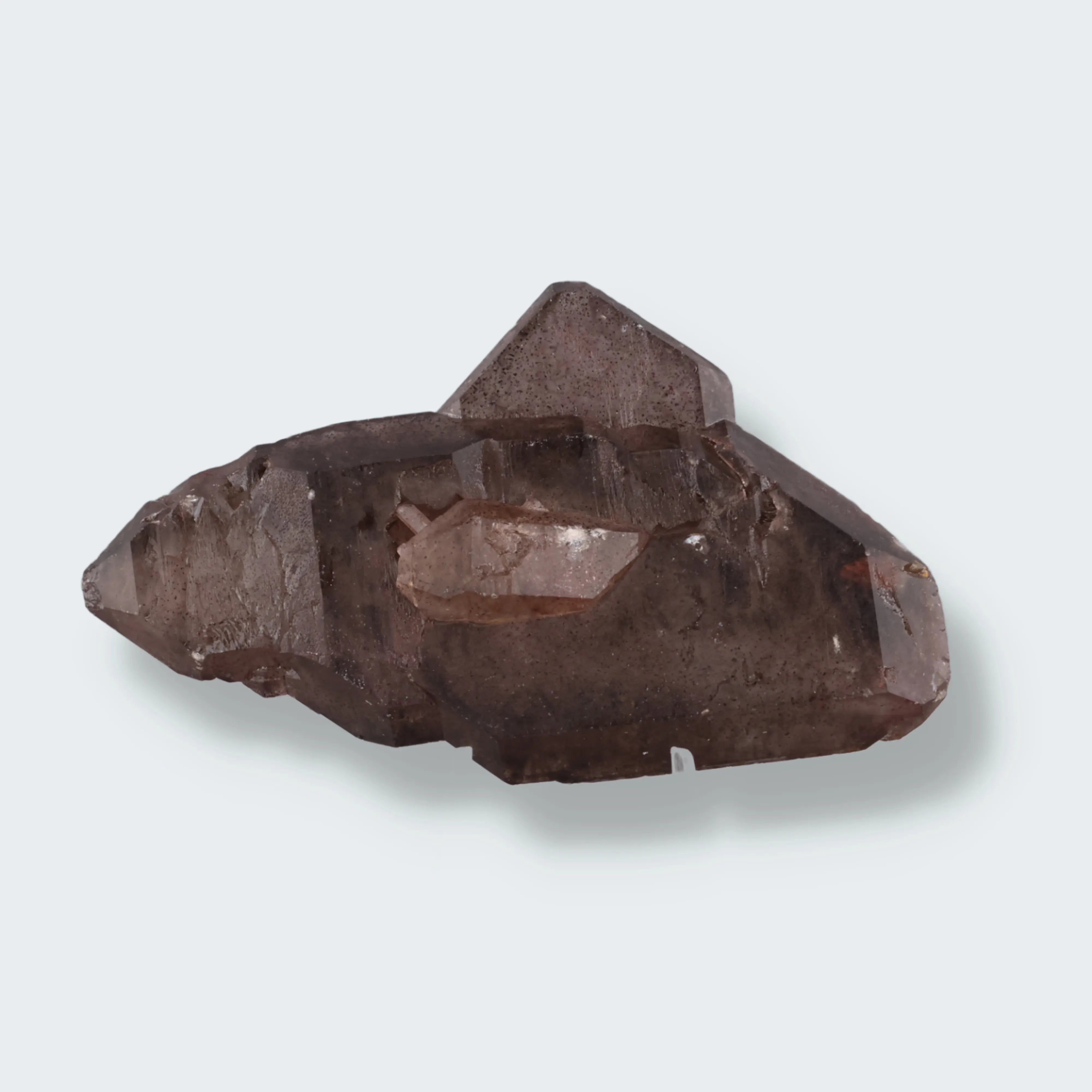 Rauchquarz Schwimmer, 117g, rauchbraun bis dunkelgrau, poliert, organisch gerundete Form
