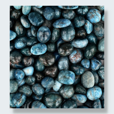 Blauer Apatit Trommelsteine
