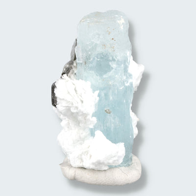 Aquamarin Kristall auf Feldspat aus Pakistan (18g)