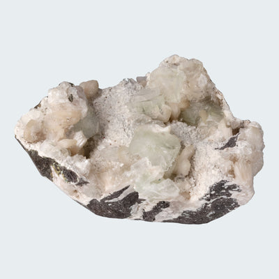 Grüner Apophyllit mit Stilbit Cluster aus Indien (1496g) - crystal paradise