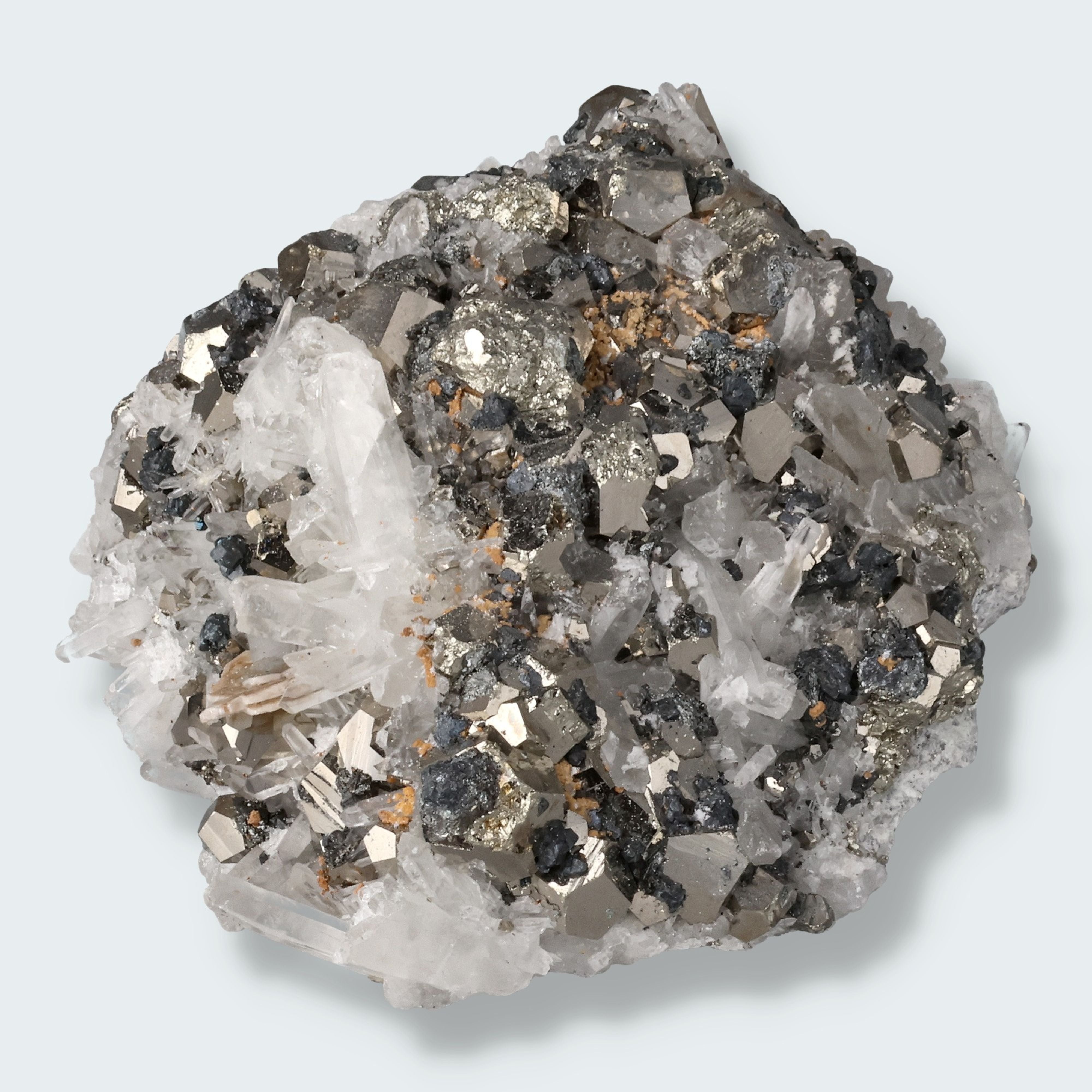 Pyrit an Bergkristall aus Indonesien (613g)