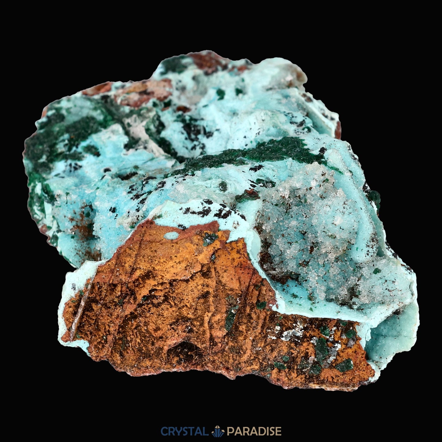 Chrysokoll Stufe aus Tenke-Fungurume, Kolwezi, Lualaba, DR Kongo (30g) - crystal paradise