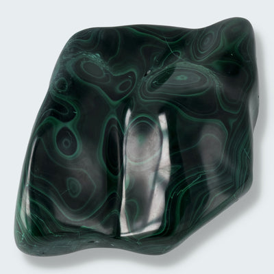 Malachit Großsstufe poliert mit fantastische Musterung (3380g)